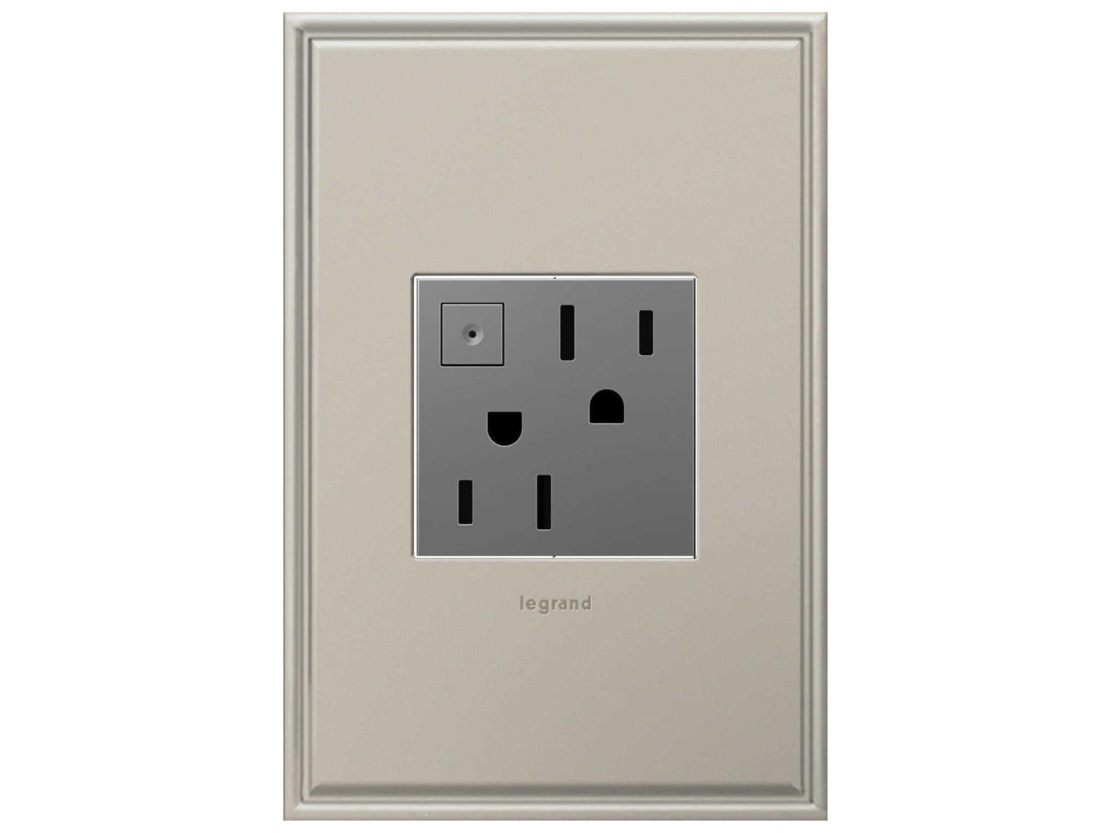 Legrand Outlets Magnesium 15A Energy-Saving On/Off Outlet