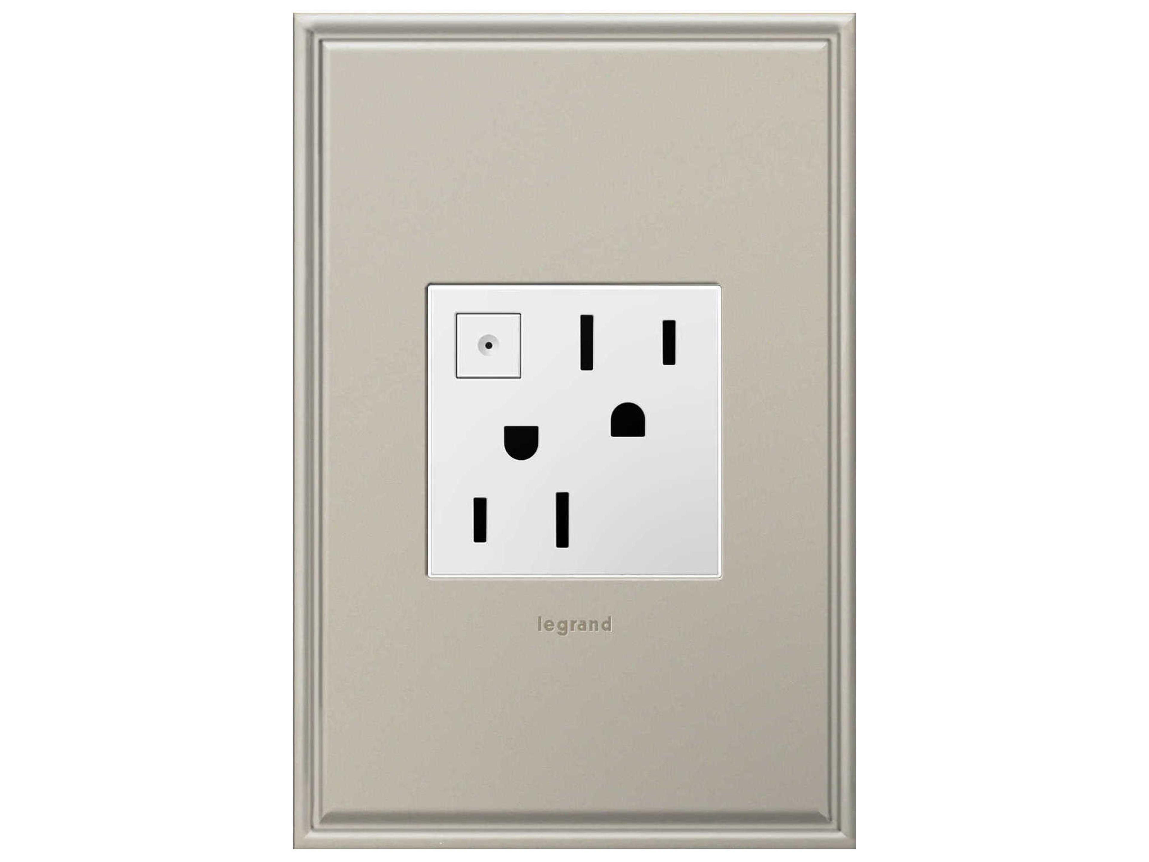 Legrand Outlets White 15A Energy-Saving On/Off Outlet