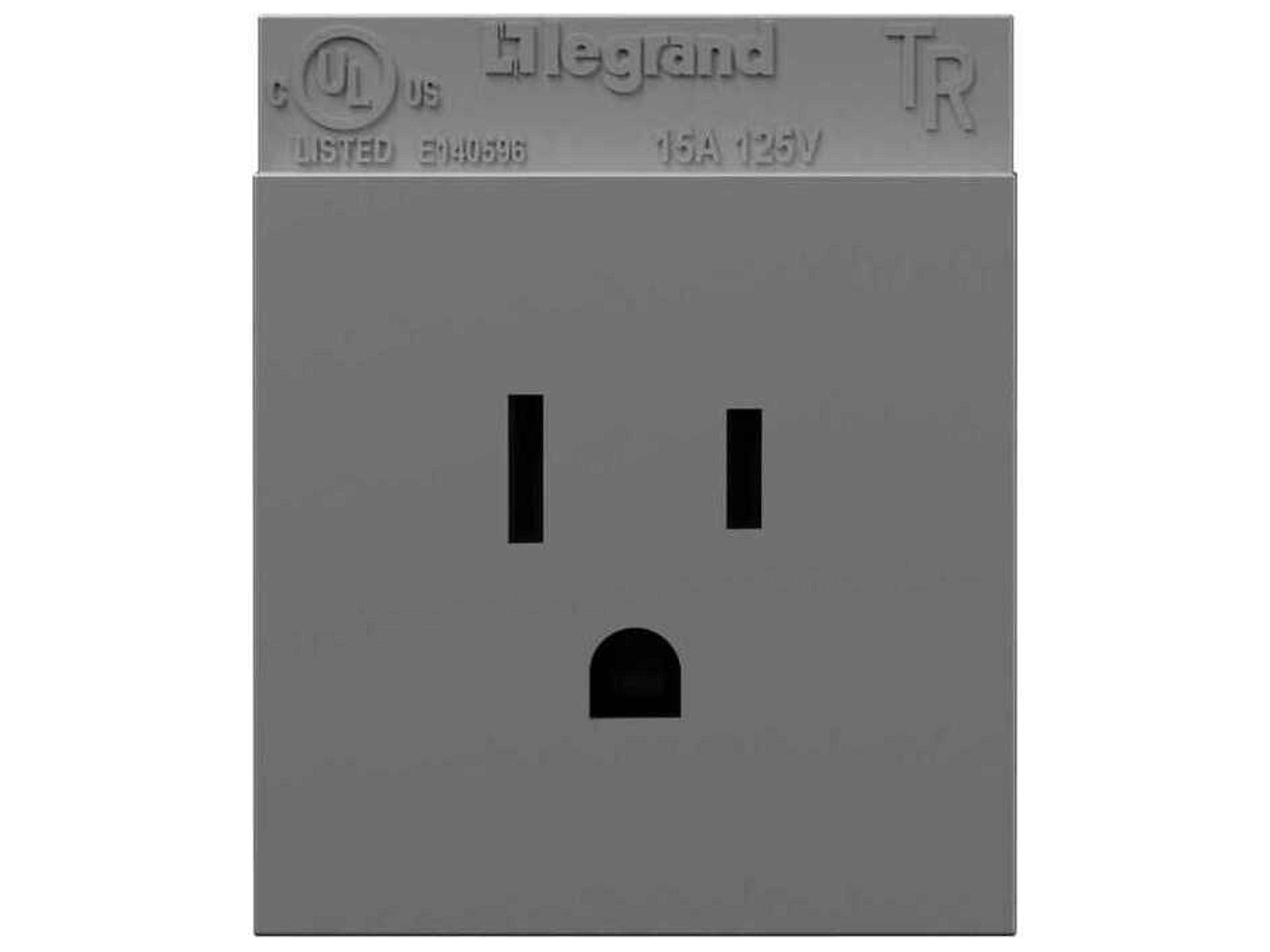 Adorne Magnesium Single Tamper-Resistant Outlet