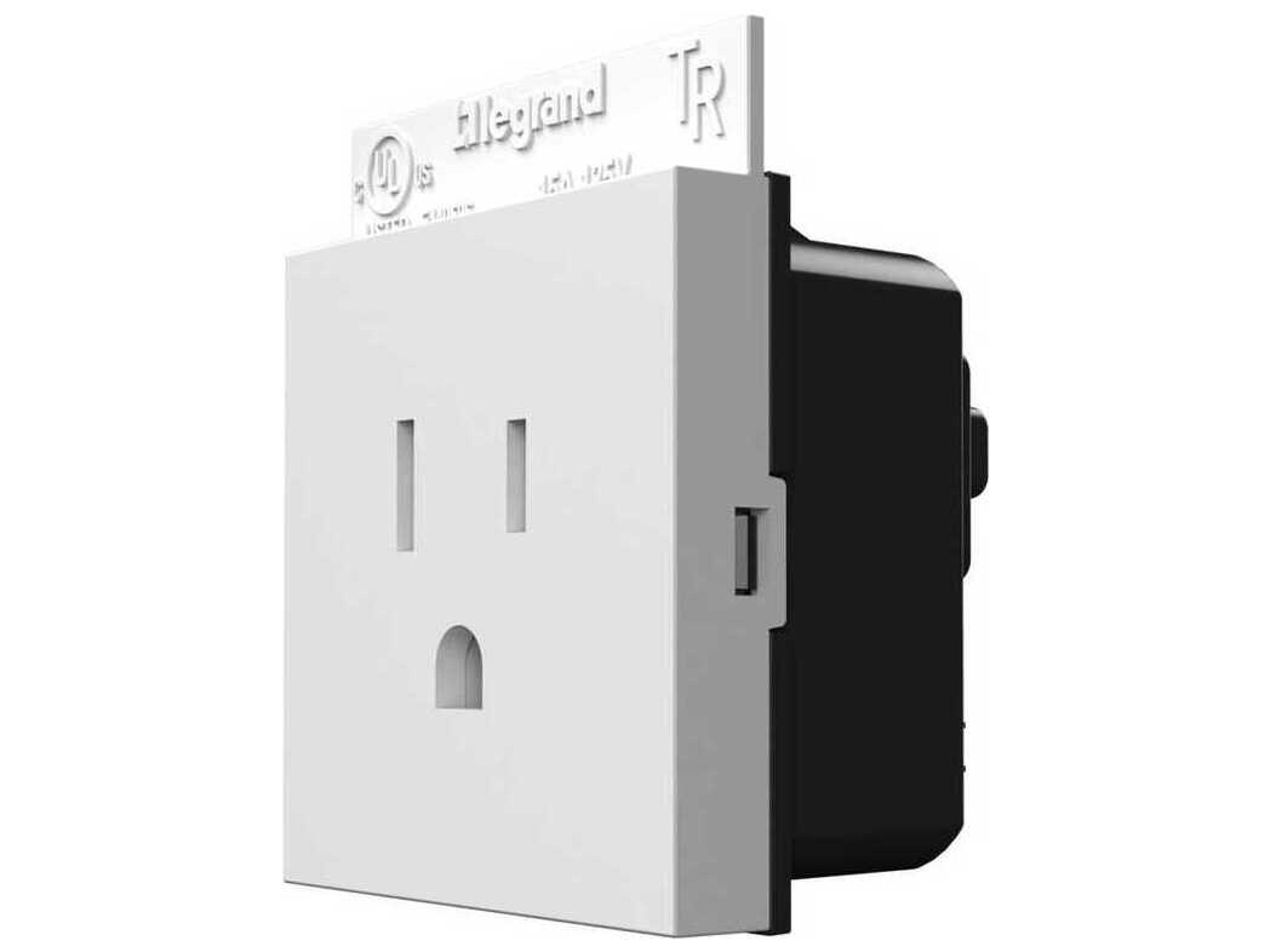 Legrand Adorne White Single Tamper-Resistant Outlet