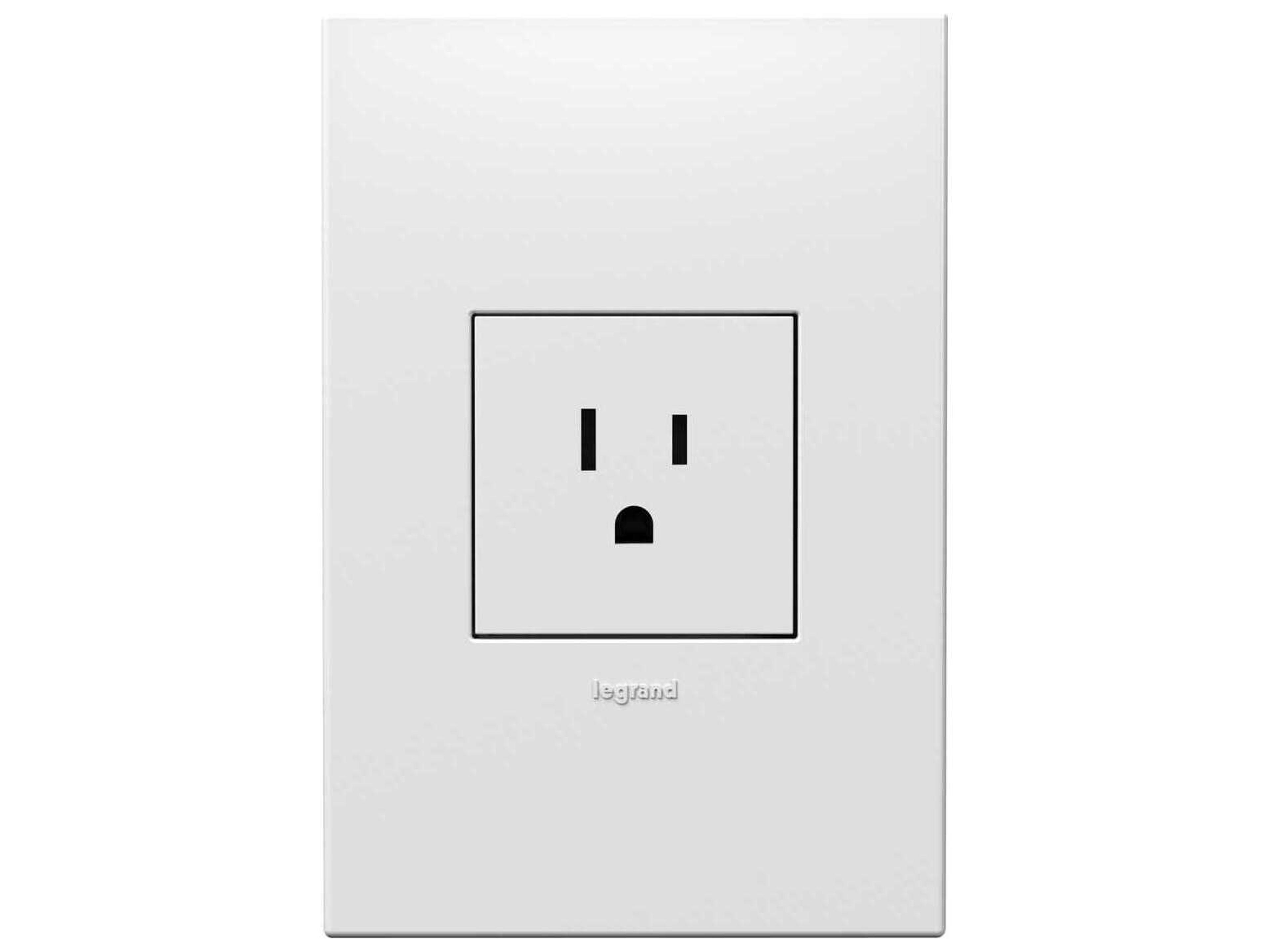 Legrand Adorne White Single Tamper-Resistant Outlet