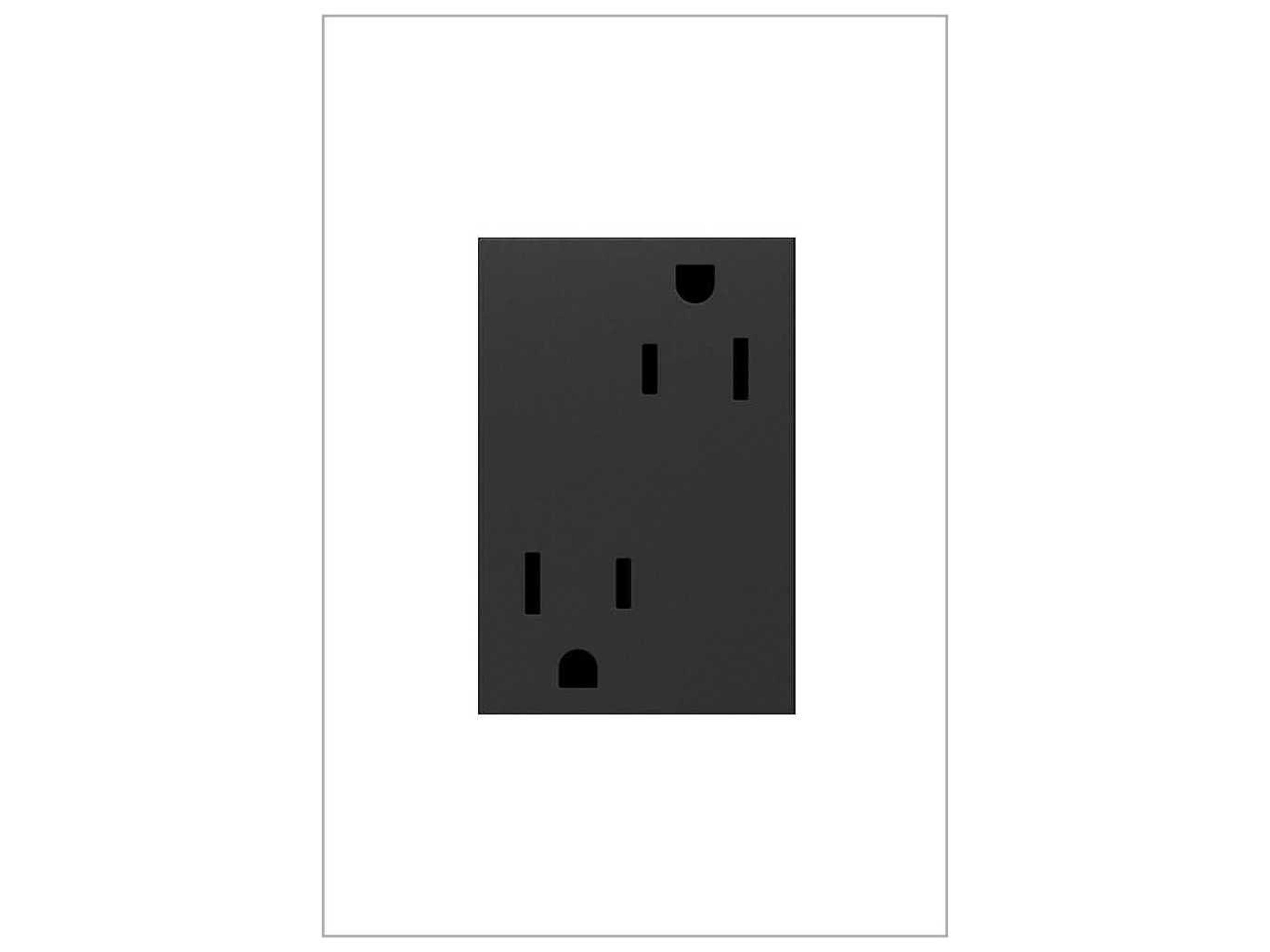 Legrand Outlets Graphite 15A Plus Size Tamper-Resistant Outlet