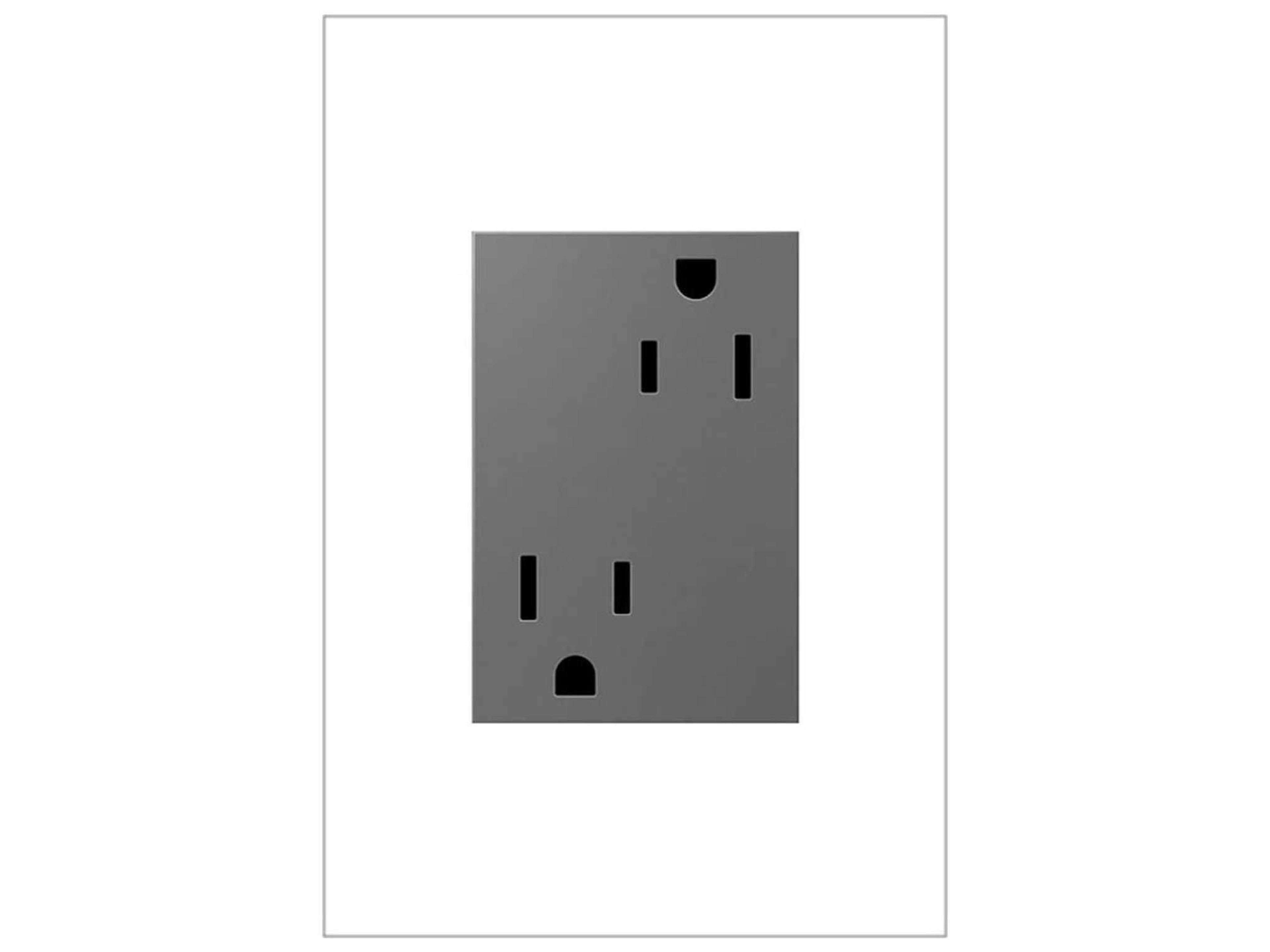Legrand Outlets Magnesium 15A Plus Size Tamper-Resistant Outlet