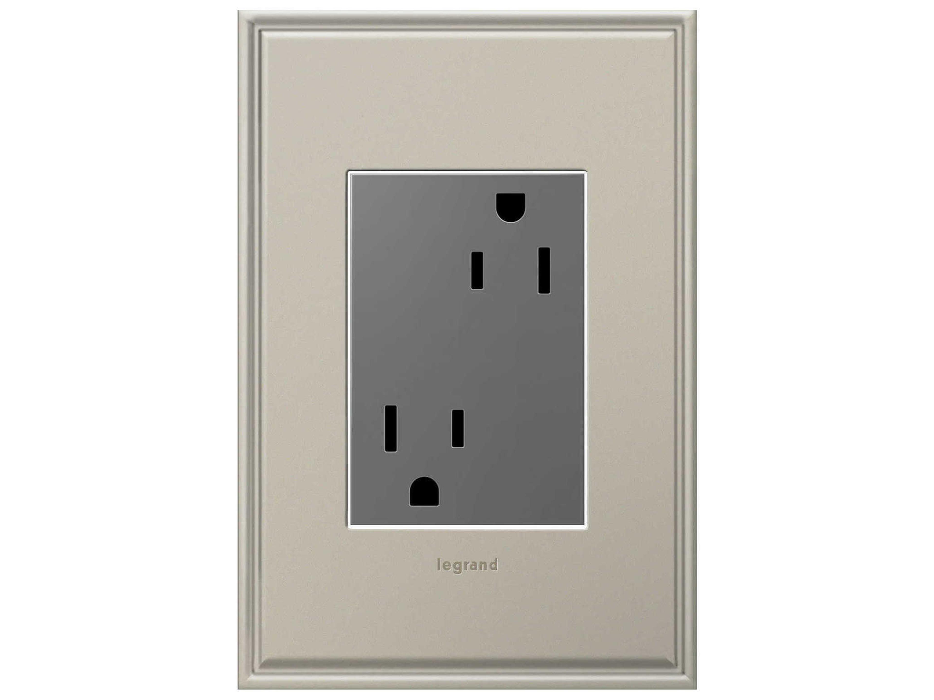 Legrand Outlets Magnesium 15A Plus Size Tamper-Resistant Outlet