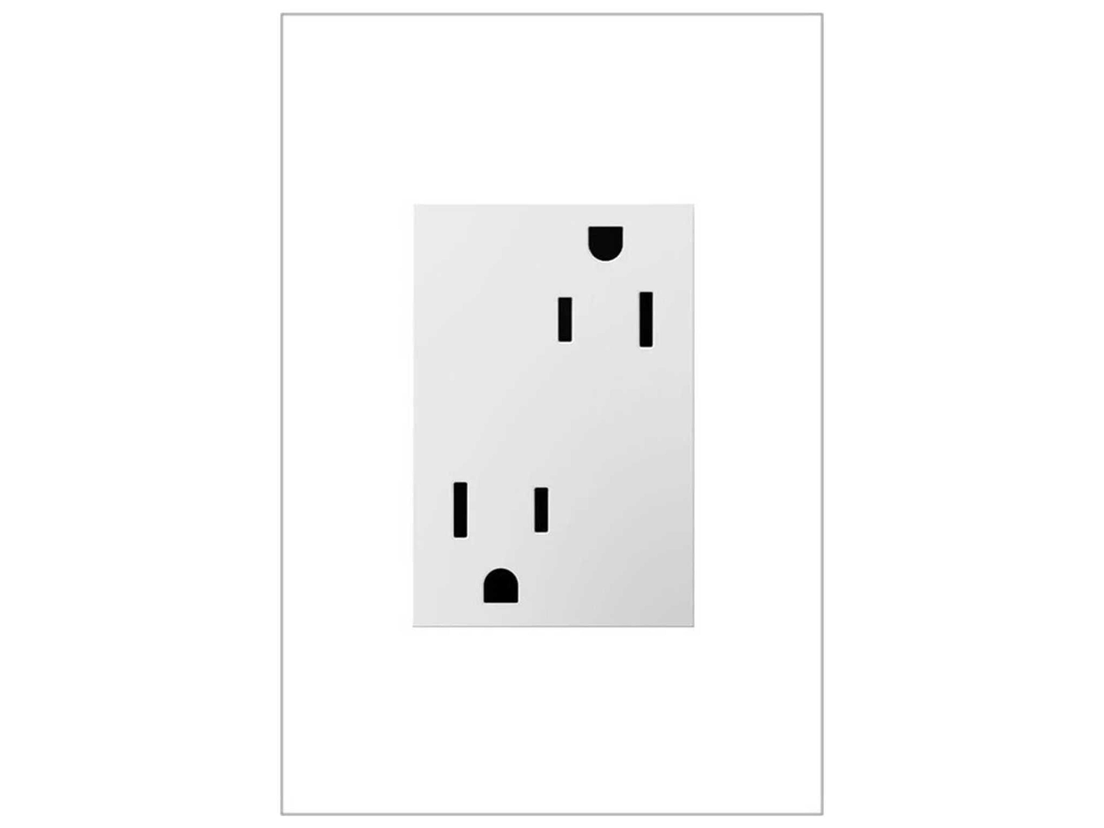 Legrand Outlets White 15A Plus Size Tamper-Resistant Outlet