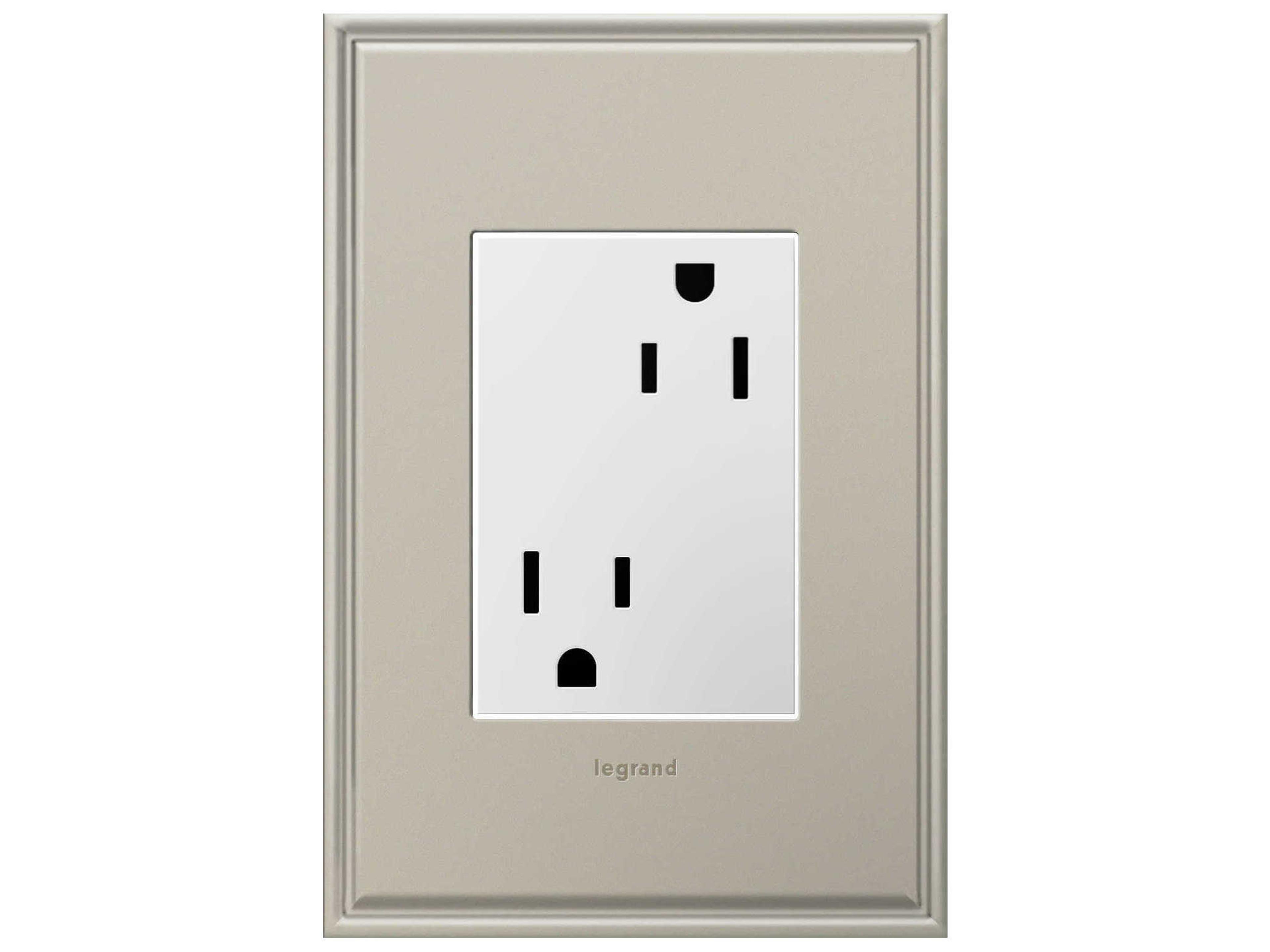 Legrand Outlets White 15A Plus Size Tamper-Resistant Outlet