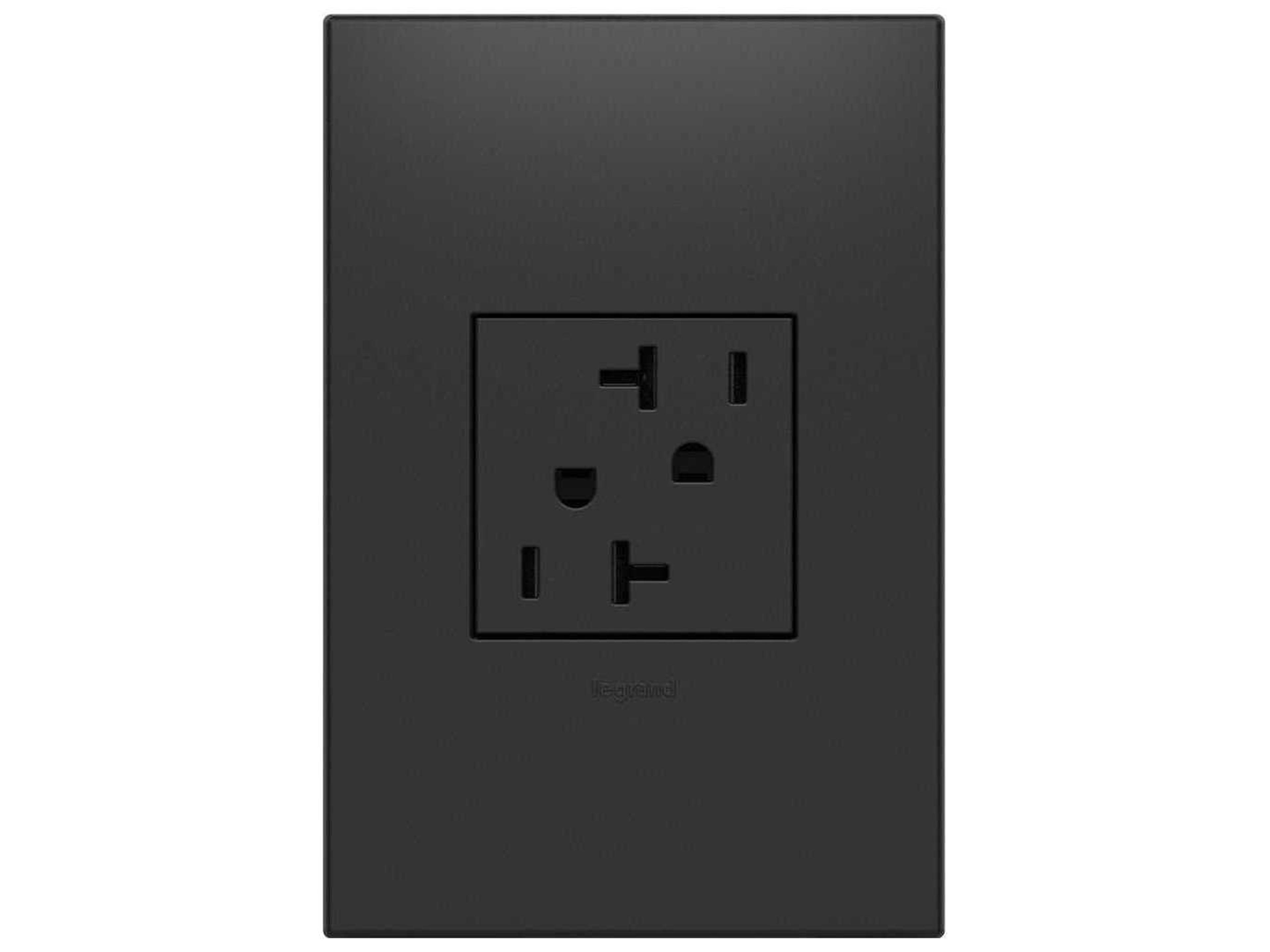 Legrand Outlets Graphite 20A Tamper-Resistant Outlet