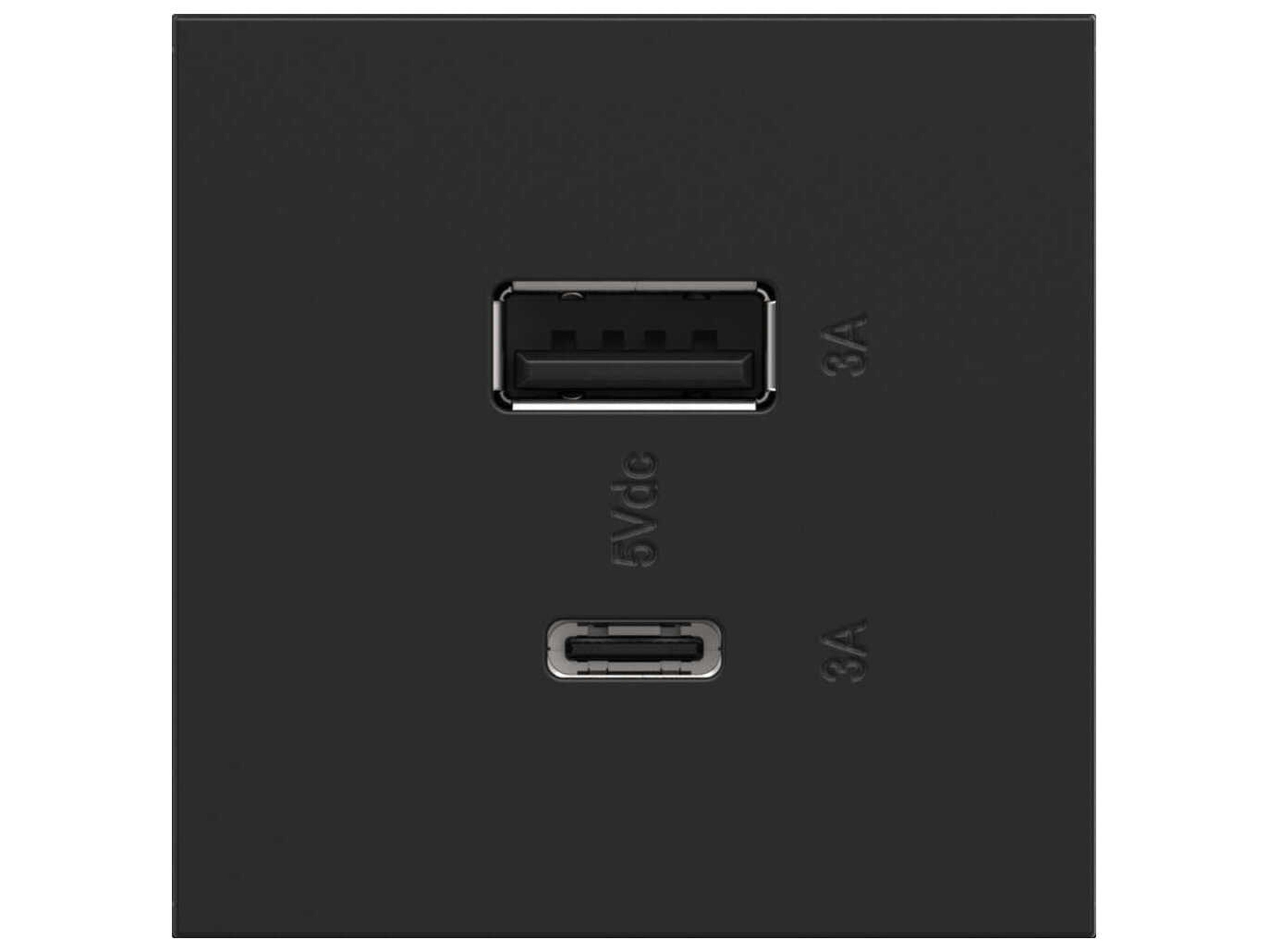 Adorne Graphite Ultra-Fast USB Type-A/C Outlet Module