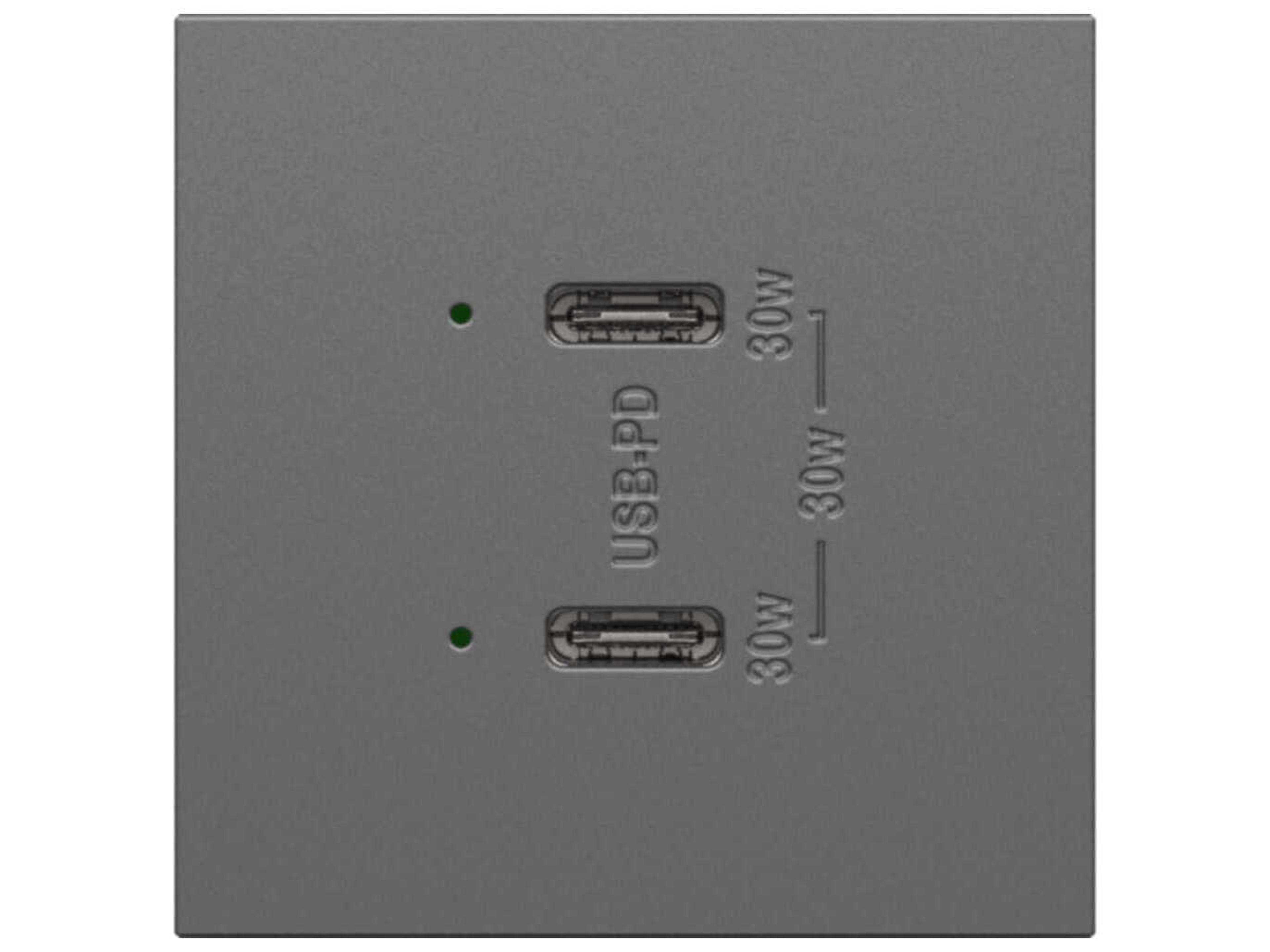 Adorne Magnesium Ultra-Fast Plus Power Delivery USB Type-C/C Outlet Module