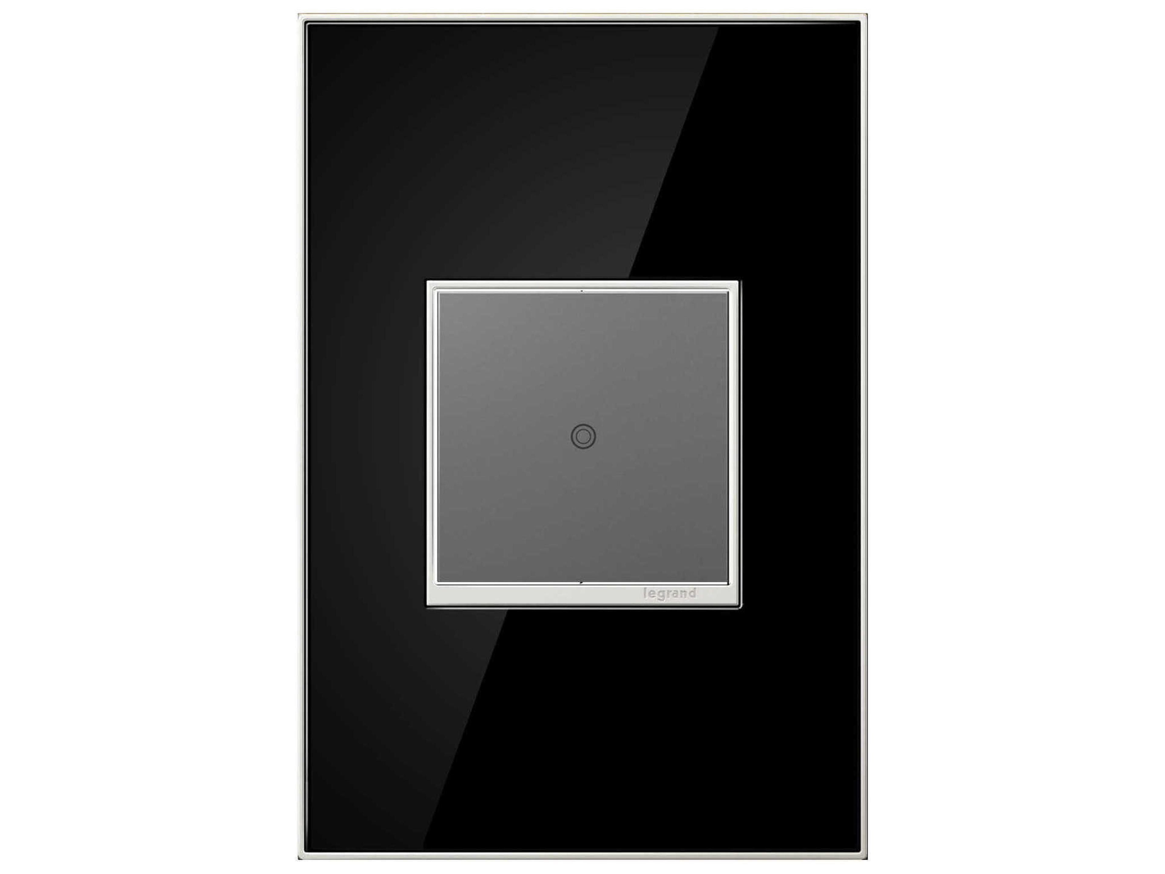 Legrand Real Materials Mirror Black One-Gang Wall Plate