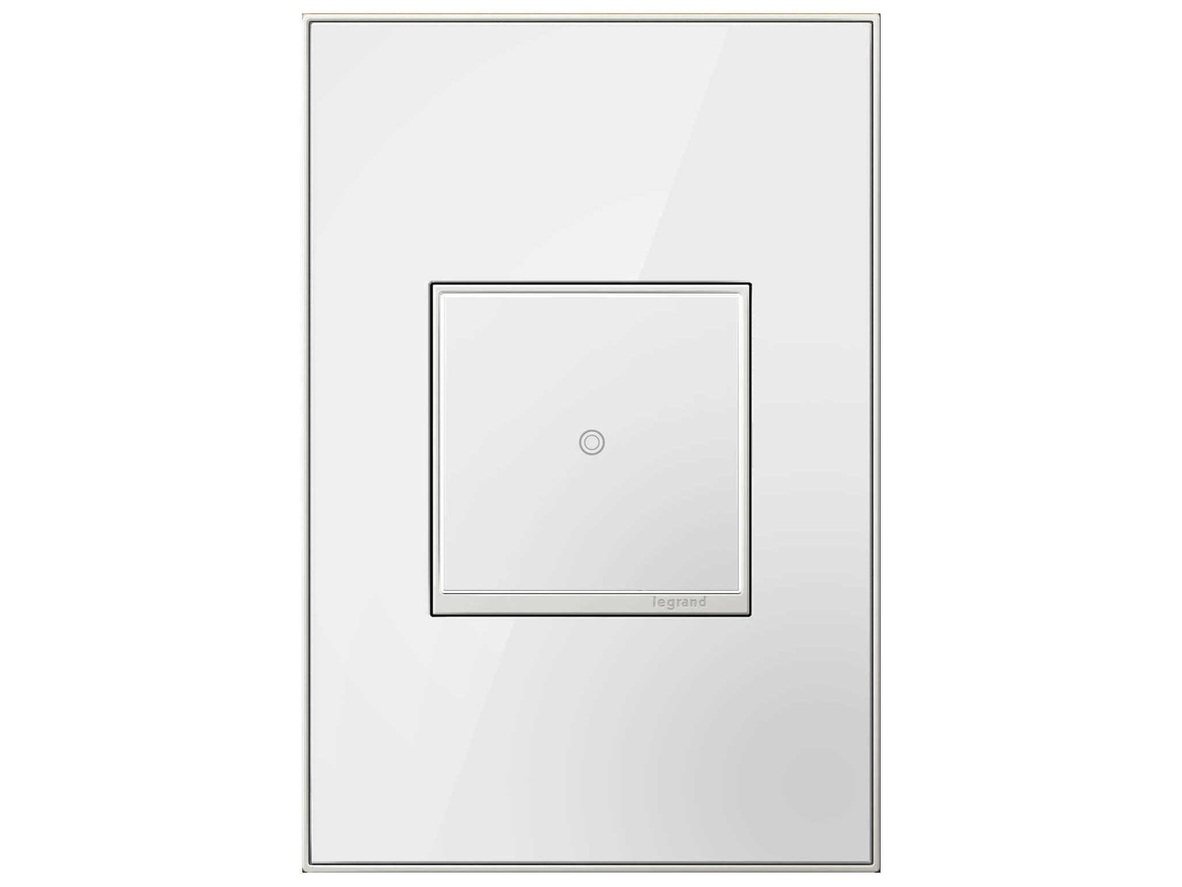 Legrand Real Materials Mirror White One-Gang Wall Plate