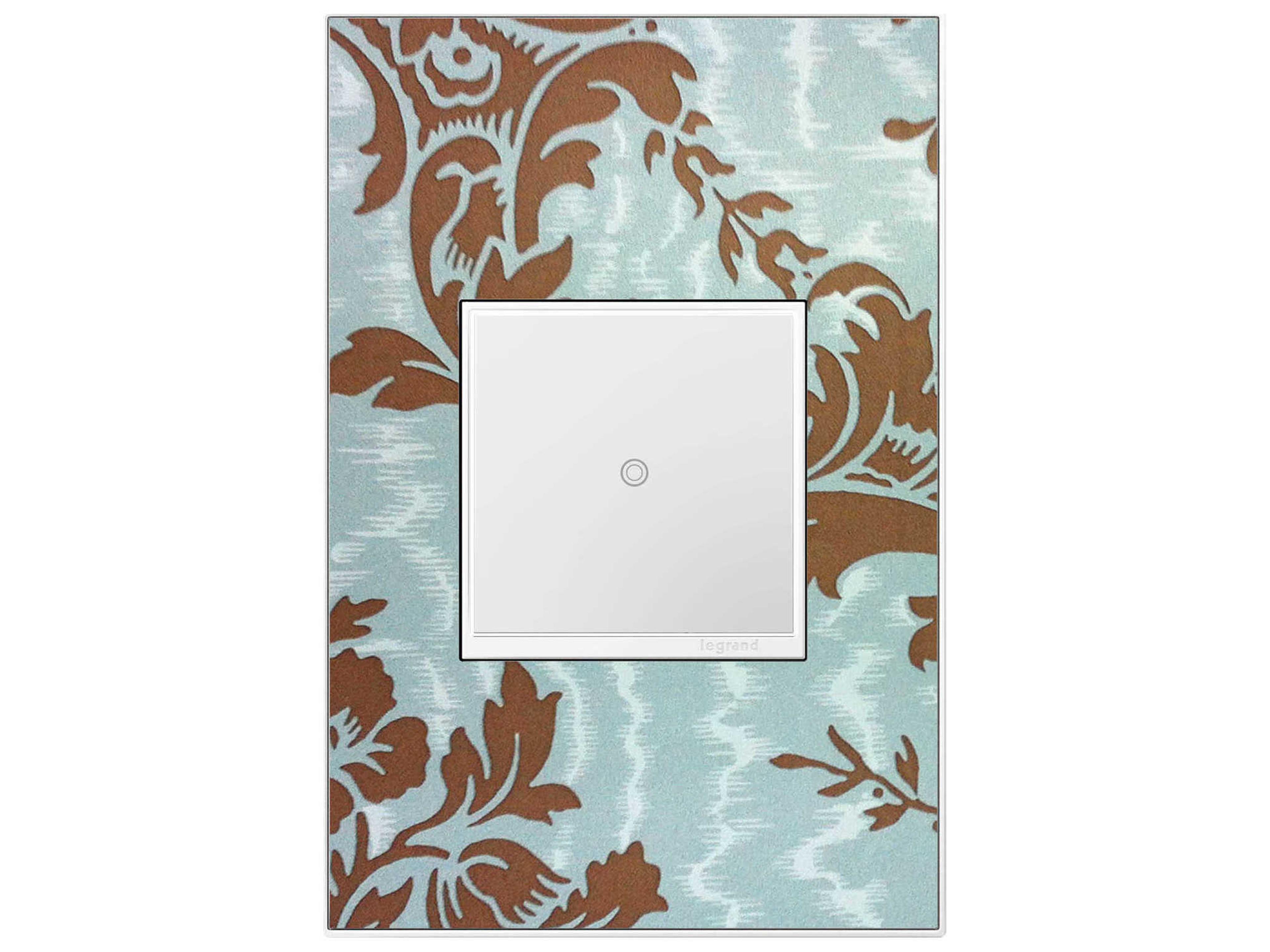 Legrand Real Materials Lighting Custom One-Gang Wall Plate with White Trim