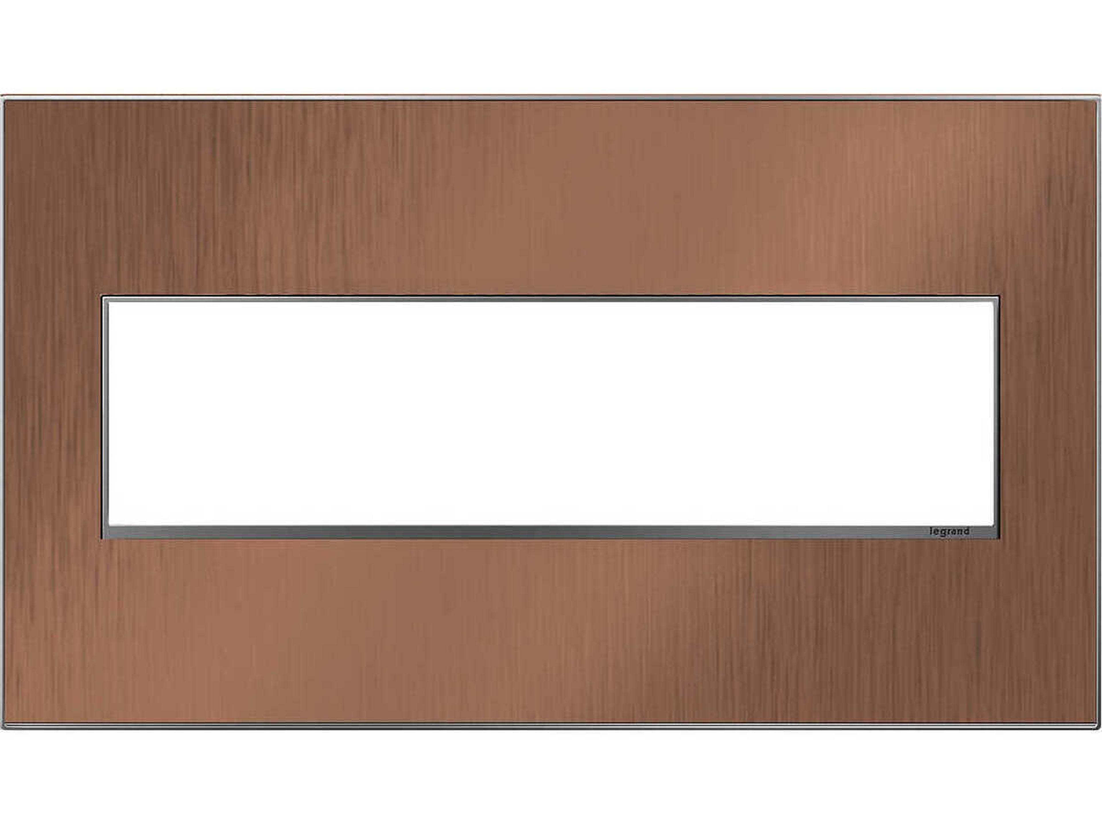 Adorne Copper Copper Four-Gang Screwless Wall Plate