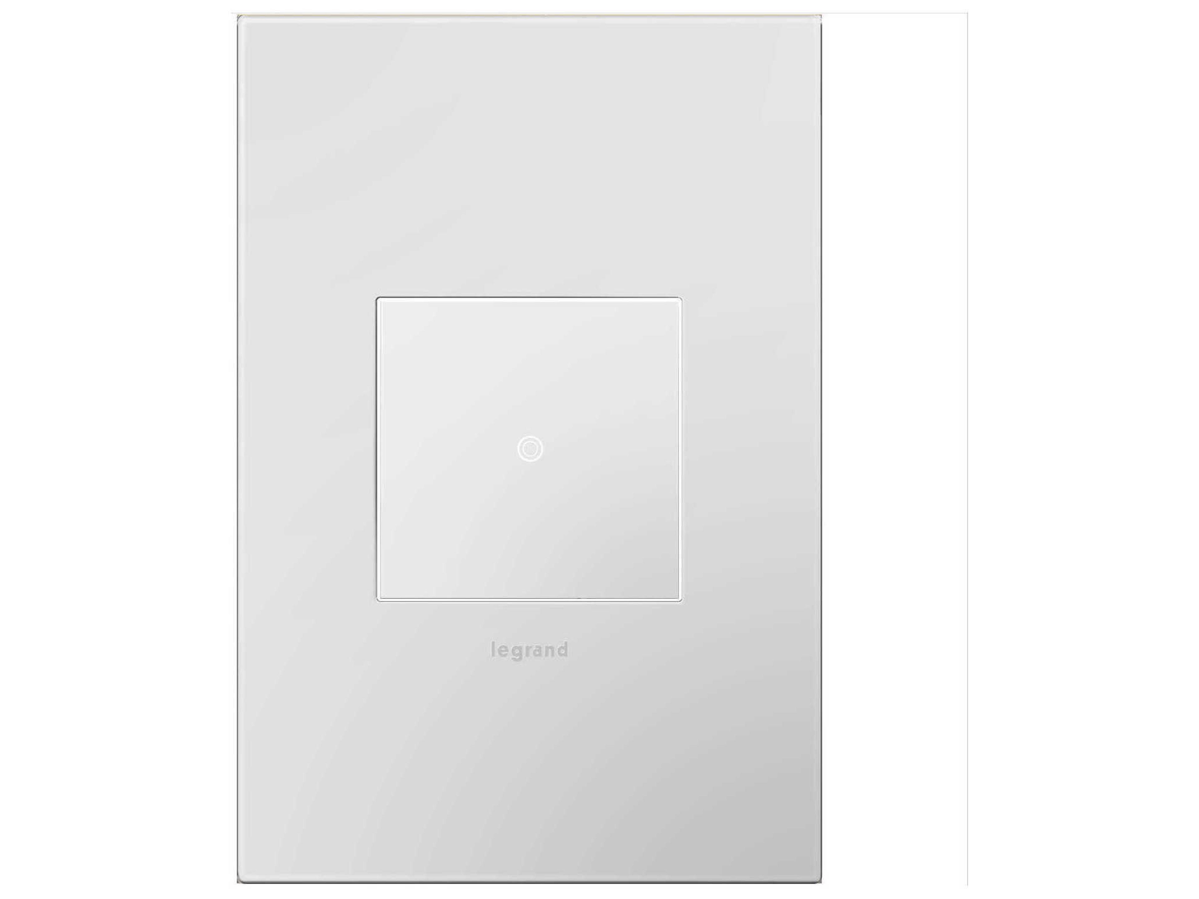 Legrand Plastics Powder White One-Gang Wall Plate
