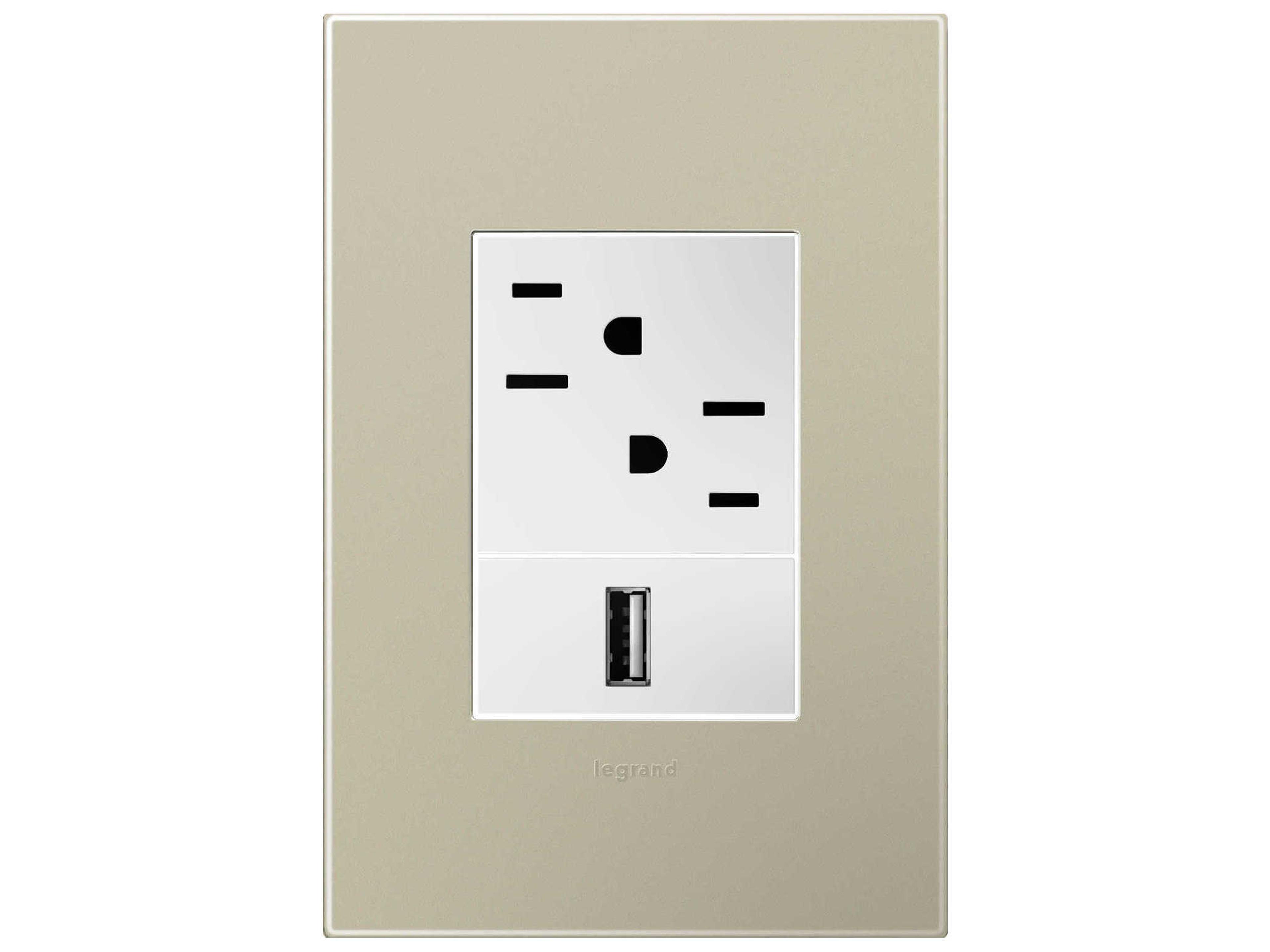 Legrand Plastics Titanium One Gang and Wall Plate