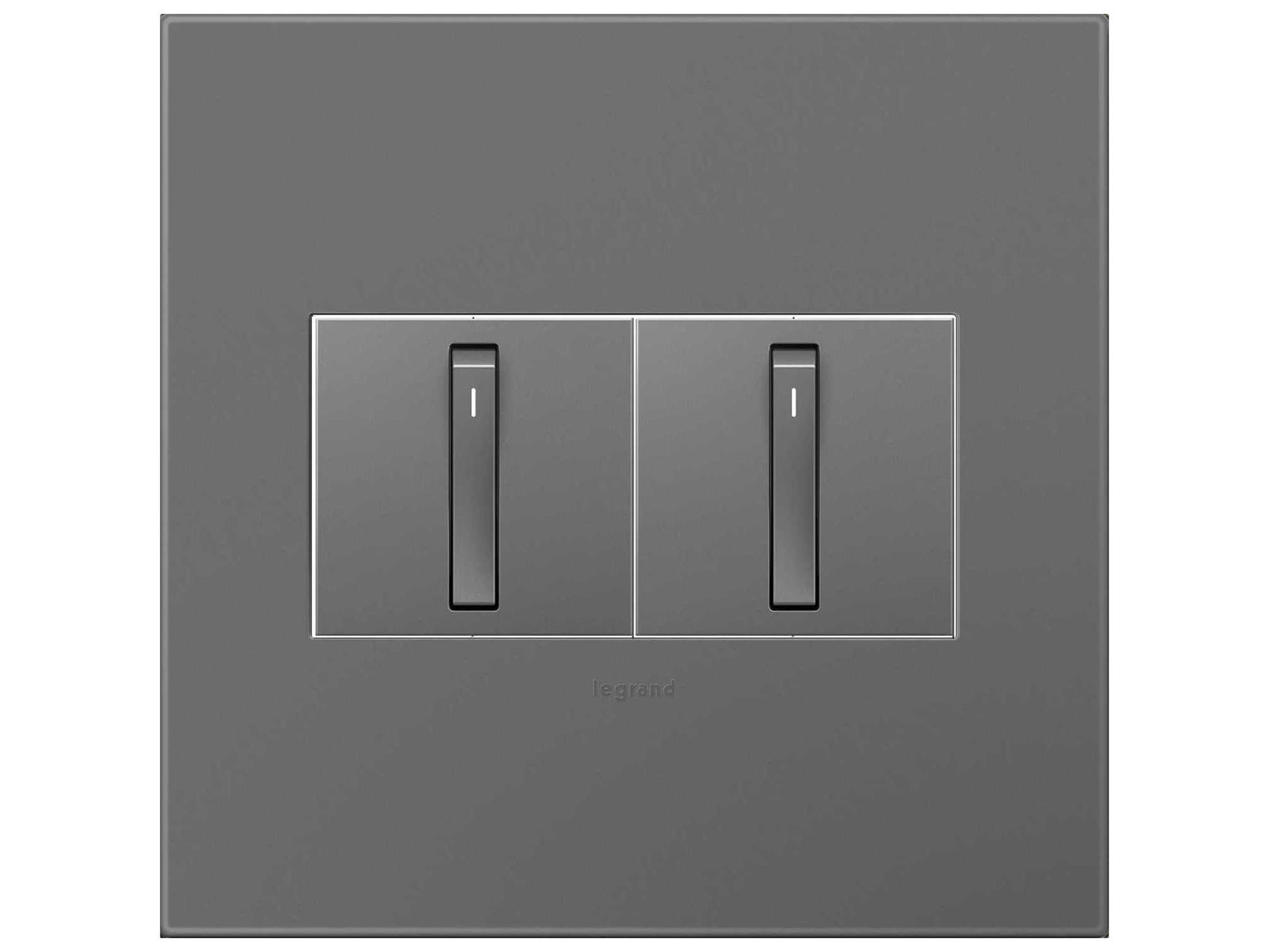 Legrand Plastics Magnesium Two-Gang Wall Plate