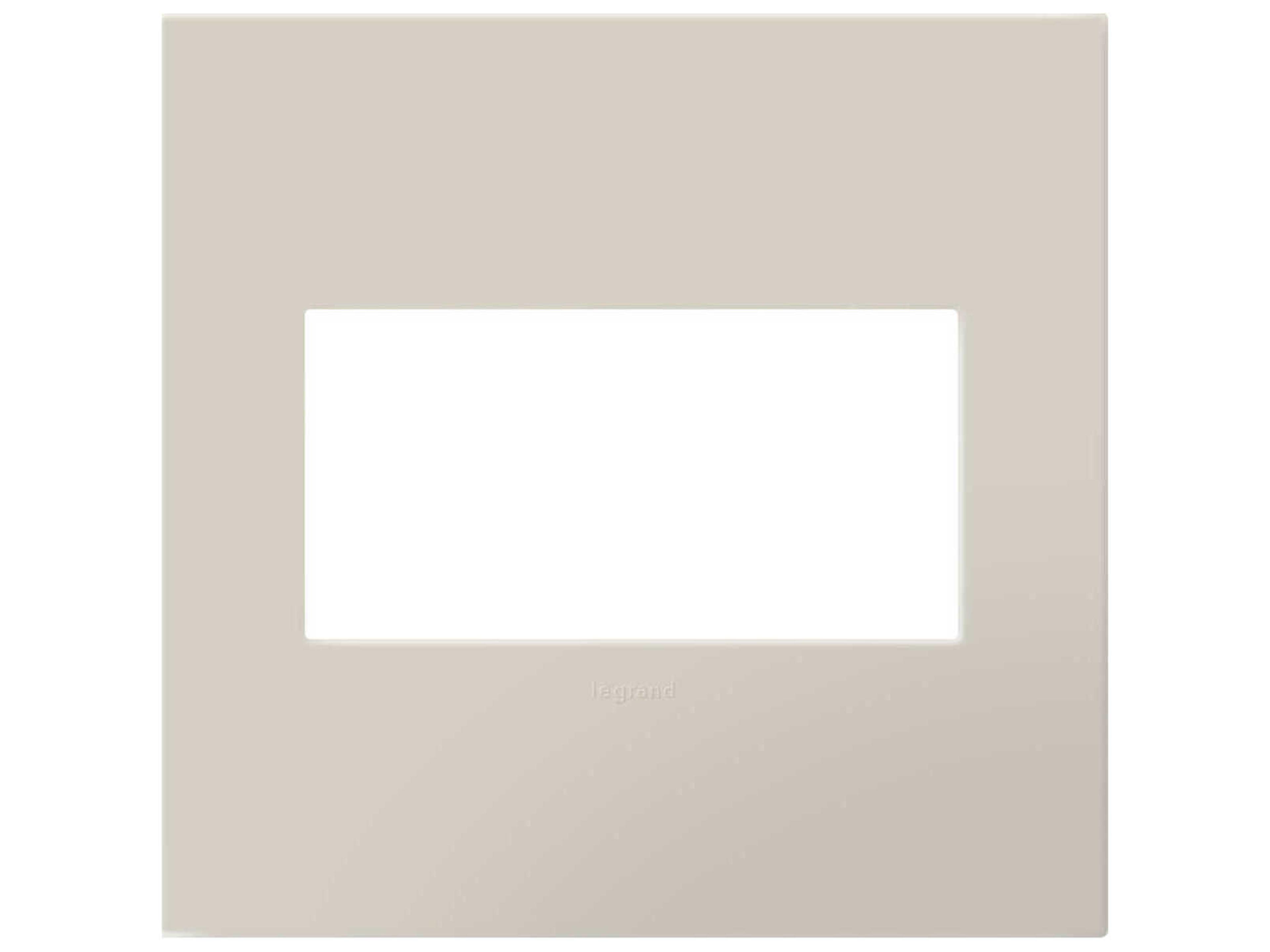 Plastics Oatmeal Two-Gang Screwless Wall Plate with Microban