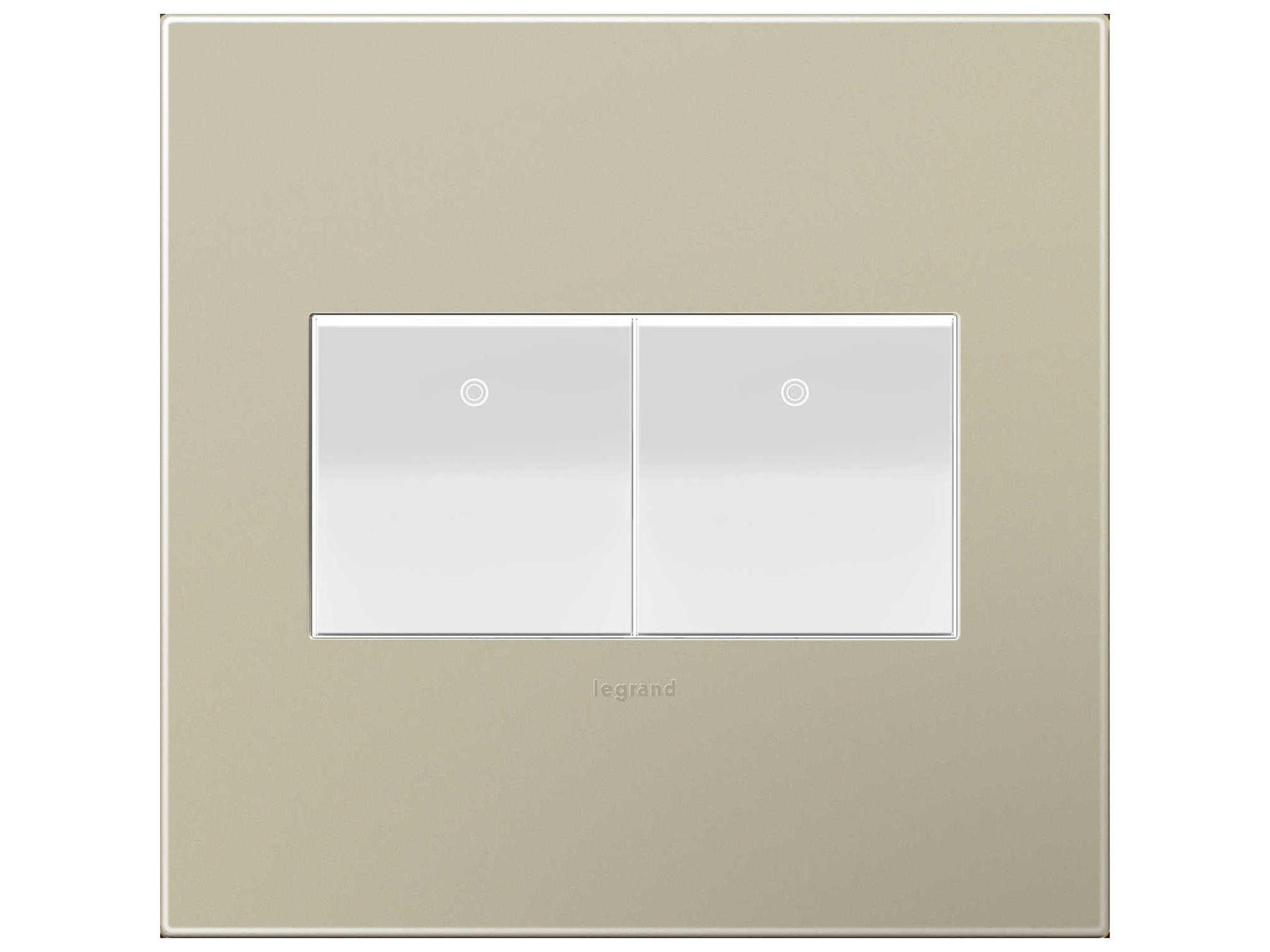 Legrand Plastics Titanium Two-Gang Wall Plate