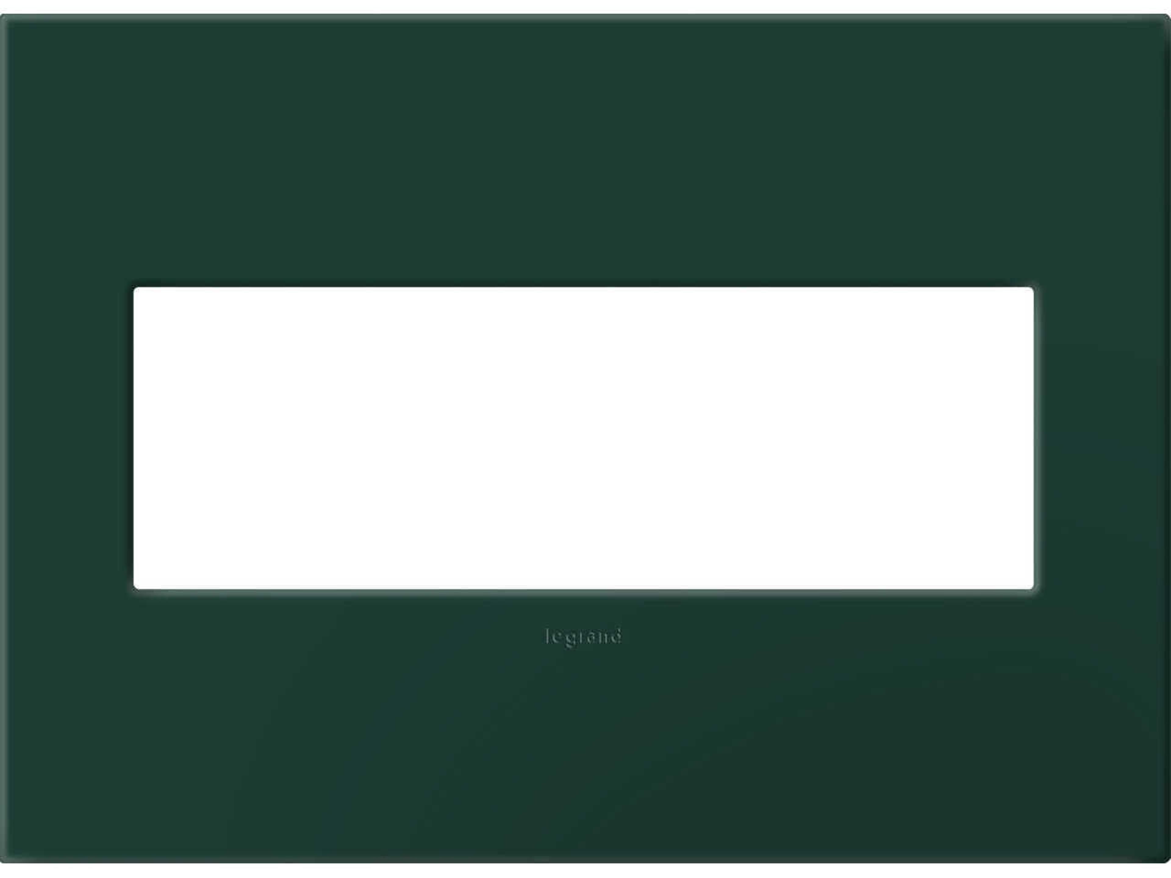 Plastics Evergreen Three-Gang Screwless Wall Plate with Microban