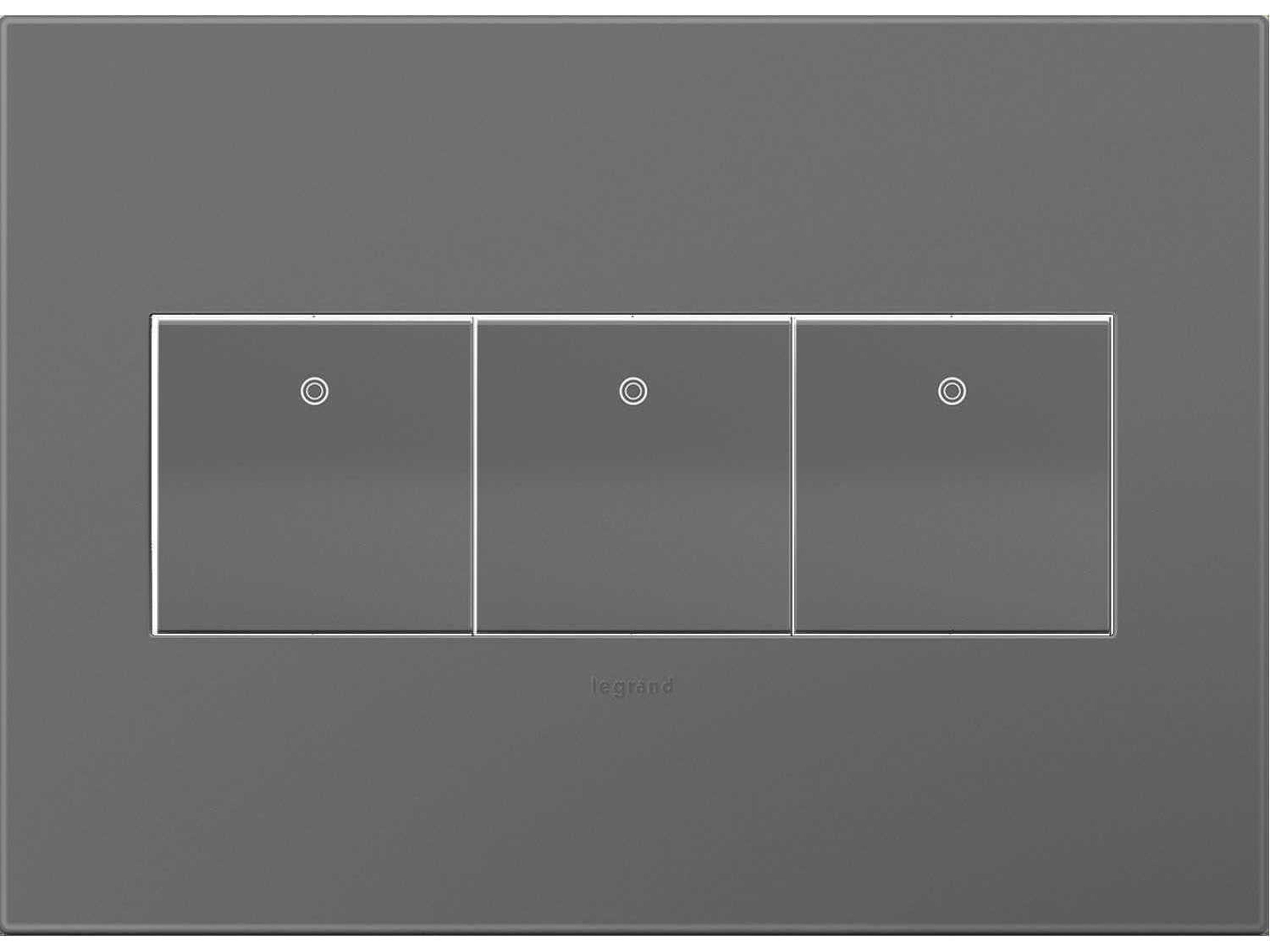 Legrand Plastics Magnesium Three-Gang Wall Plate