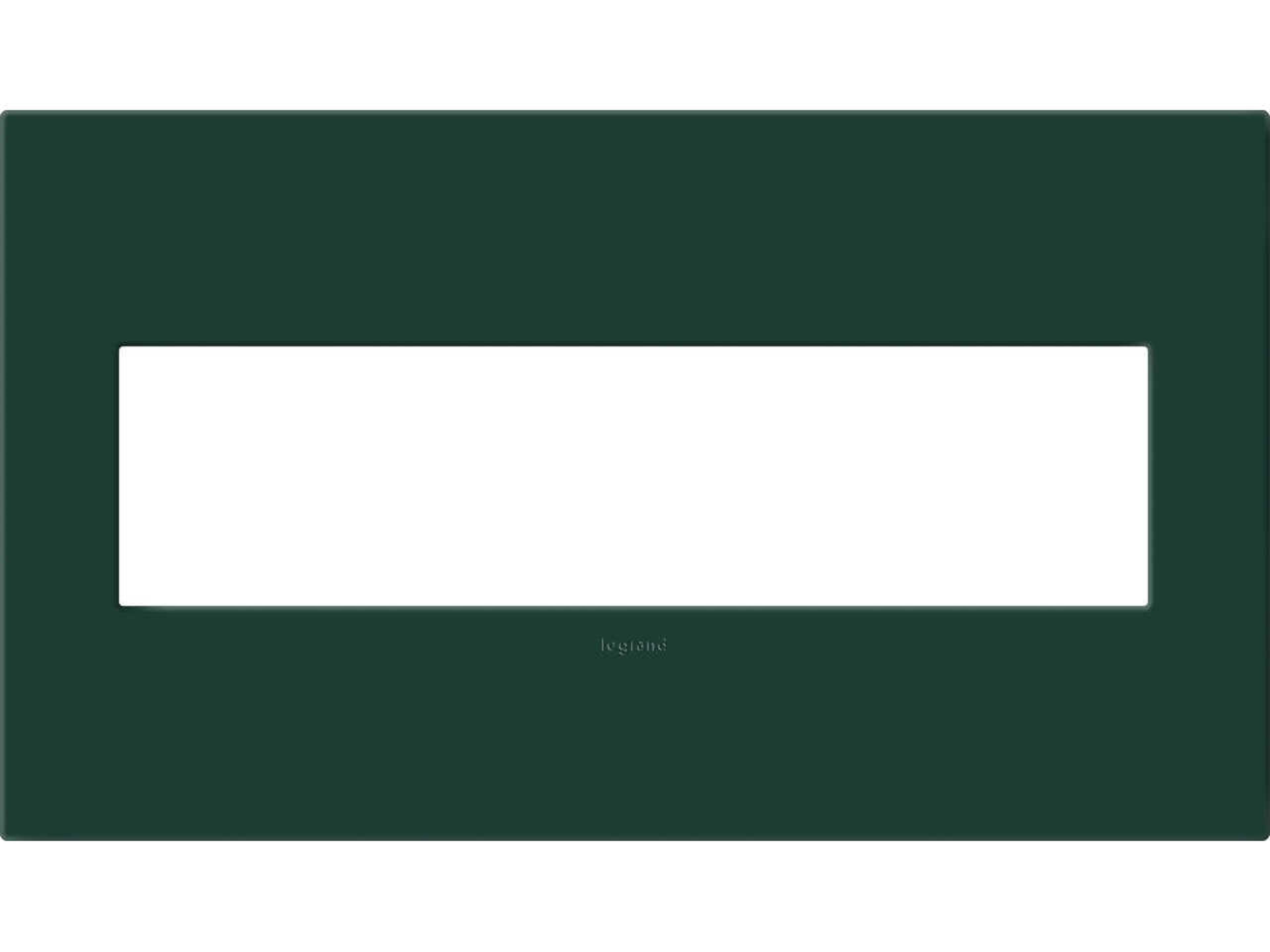 Plastics Evergreen Four-Gang Screwless Wall Plate with Microban