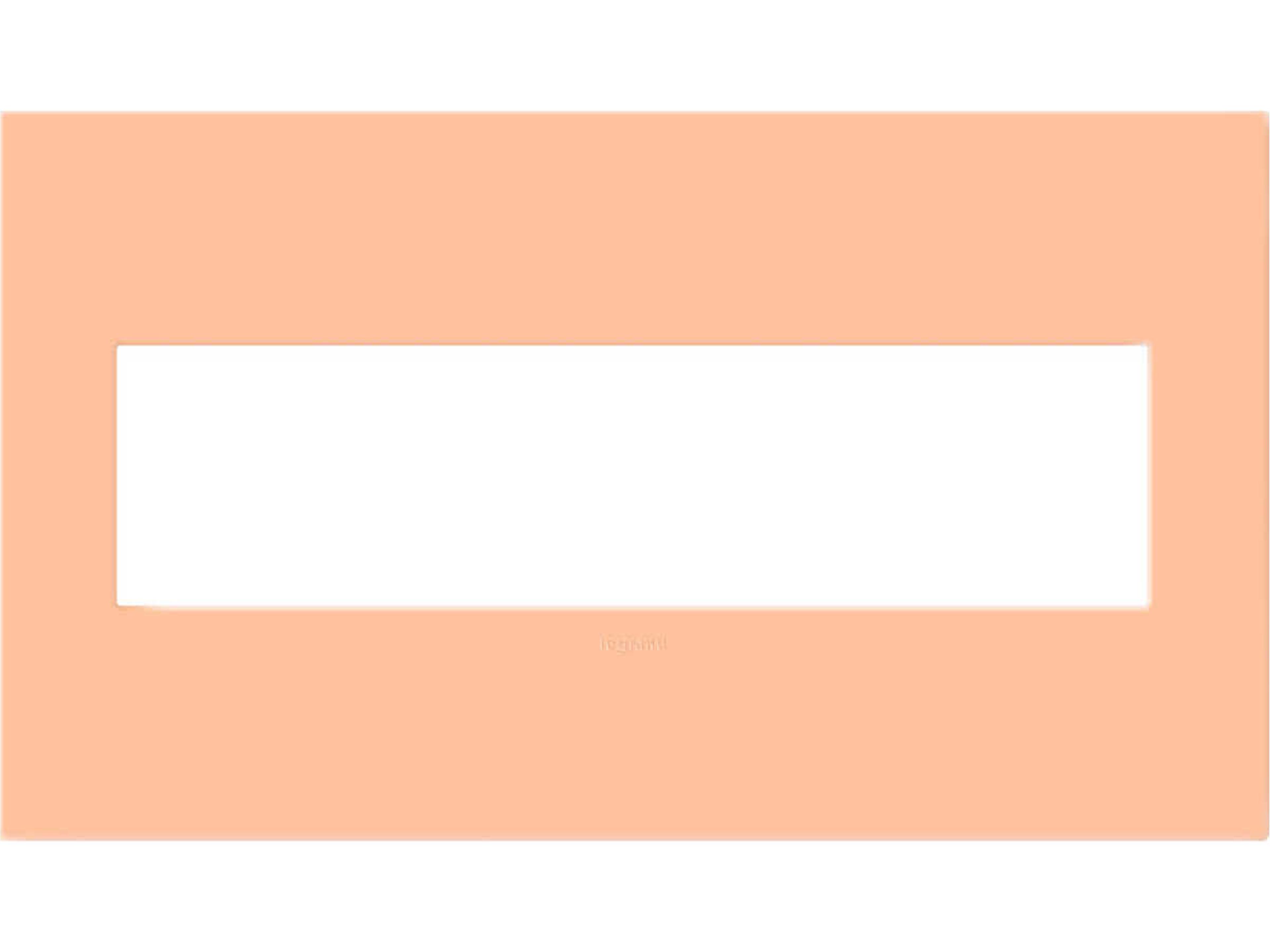 Plastics Peachy Four-Gang Screwless Wall Plate with Microban