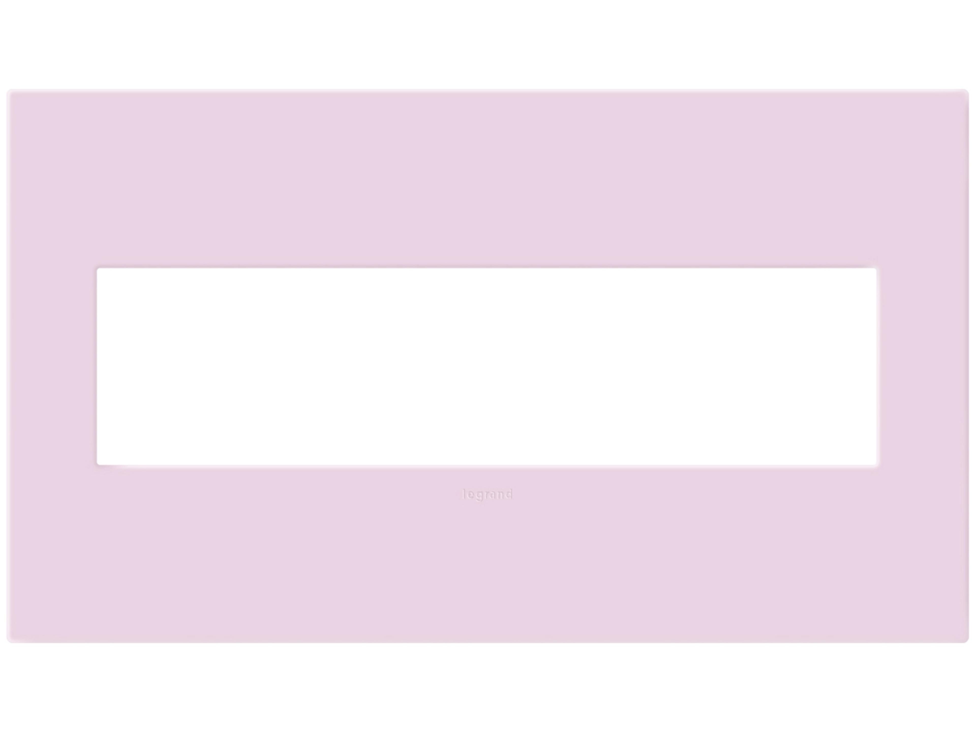 Plastics Rosa Four-Gang Screwless Wall Plate with Microban