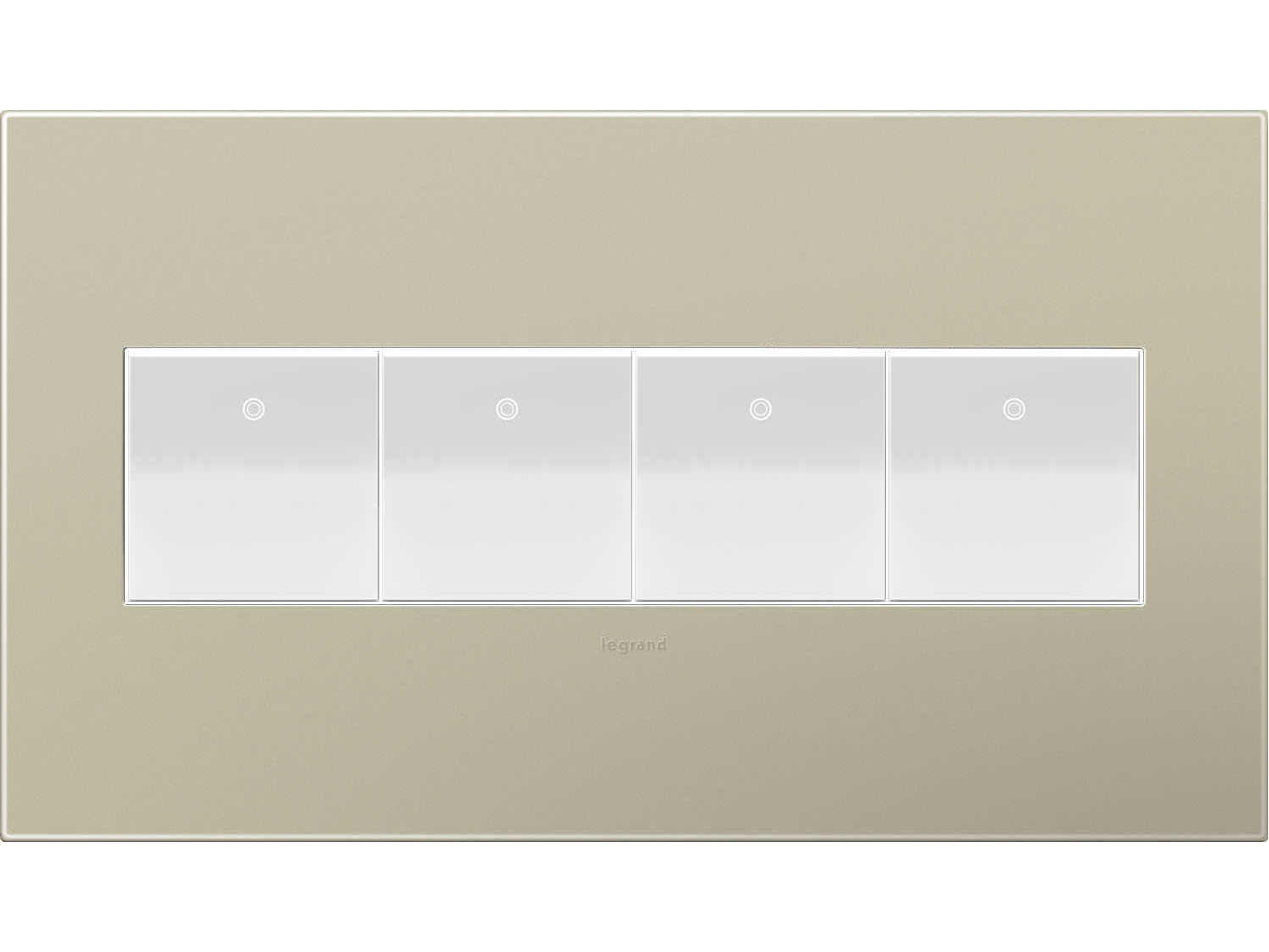 Legrand Plastics Titanium Four-Gang Wall Plate