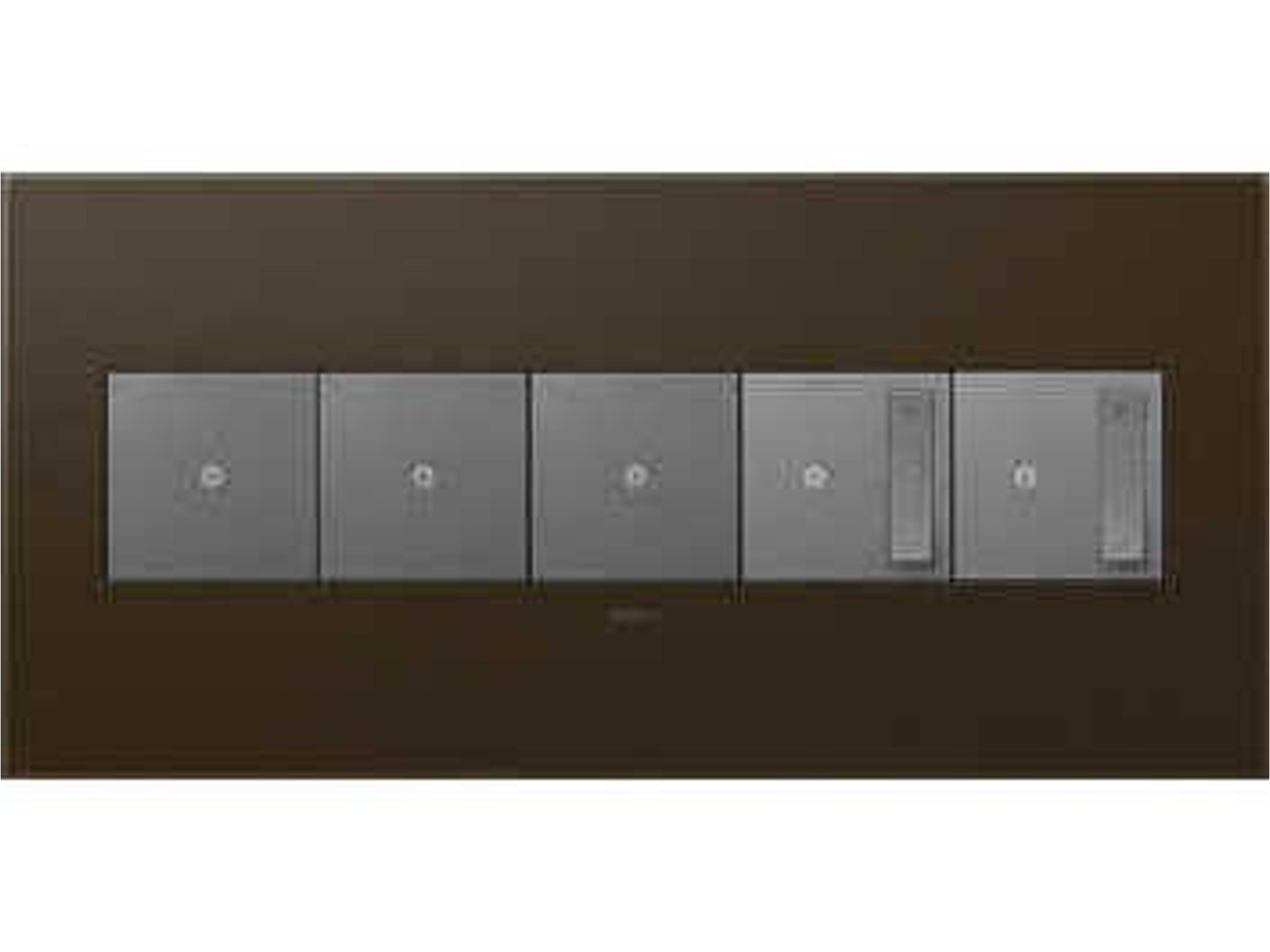 Legrand Plastics Bronze Five-Gang Wall Plate
