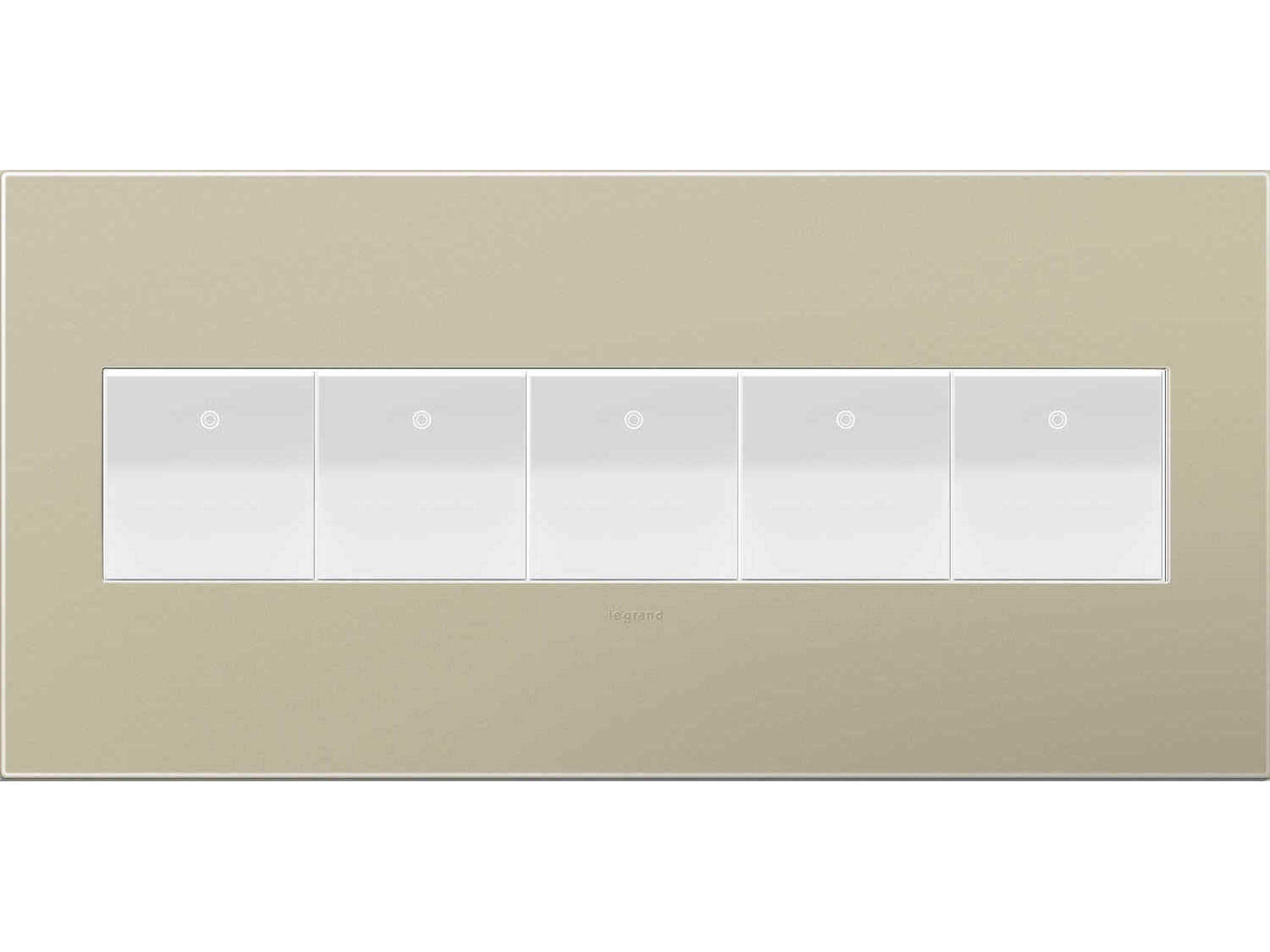 Legrand Plastics Titanium Five-Gang Wall Plate