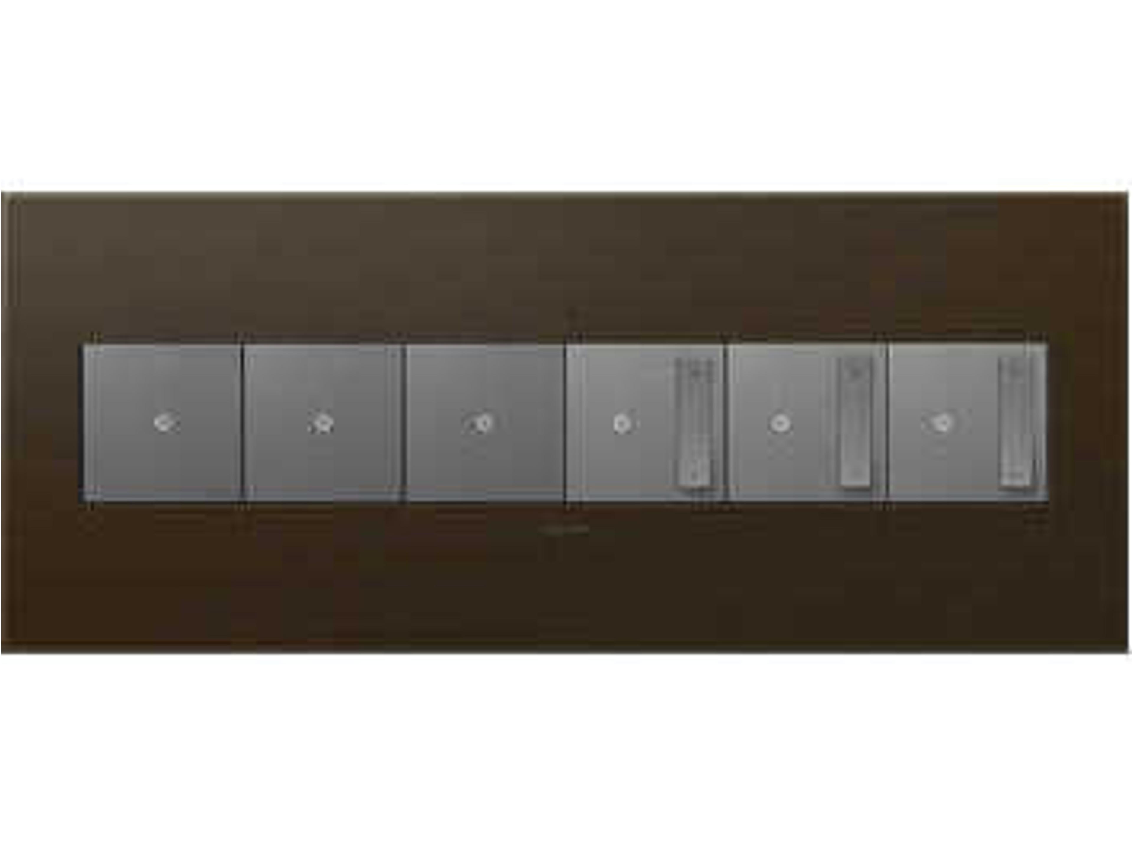 Legrand Plastics Bronze Six-Gang Wall Plate