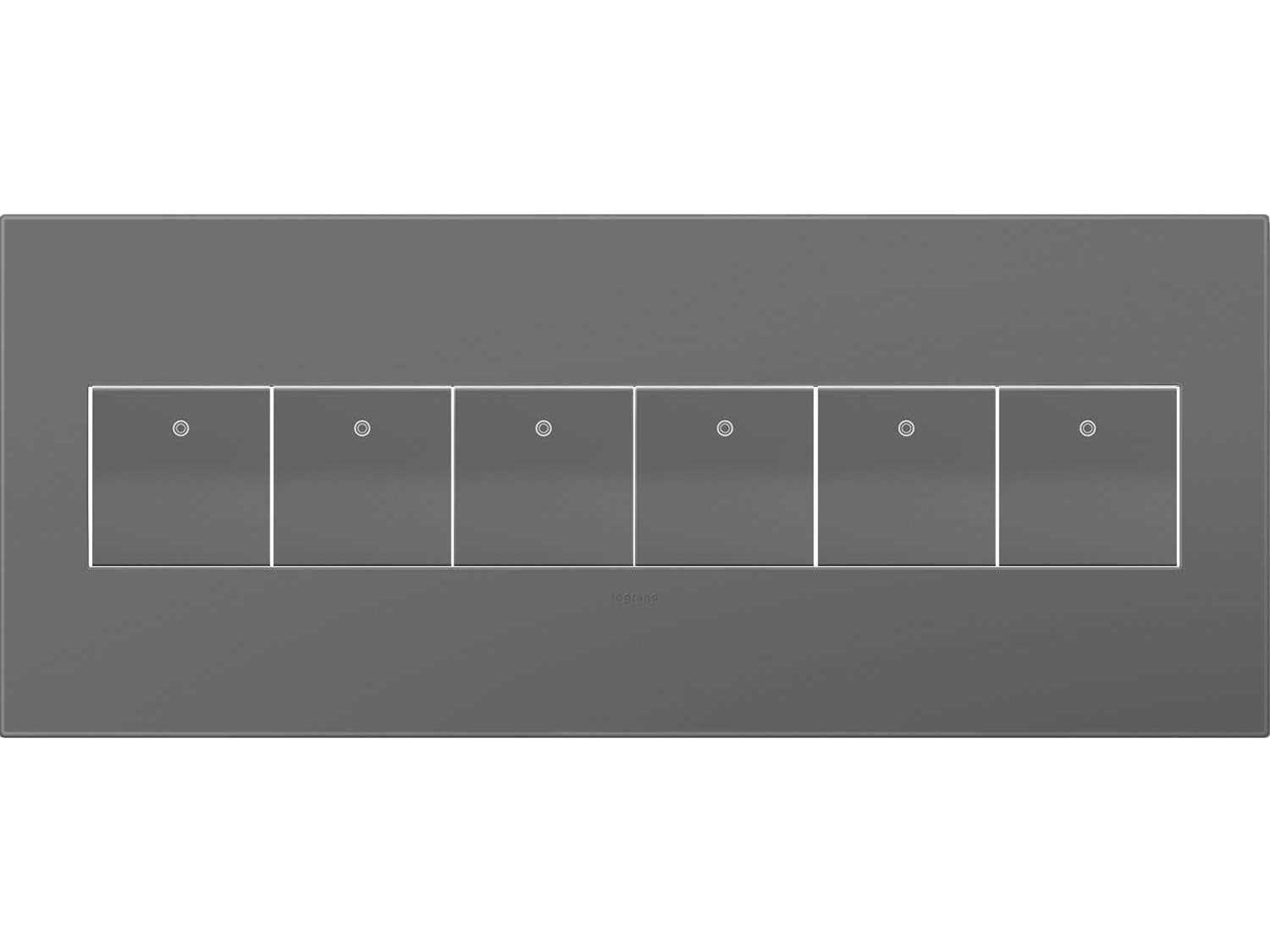 Legrand Plastics Magnesium Six-Gang Wall Plate