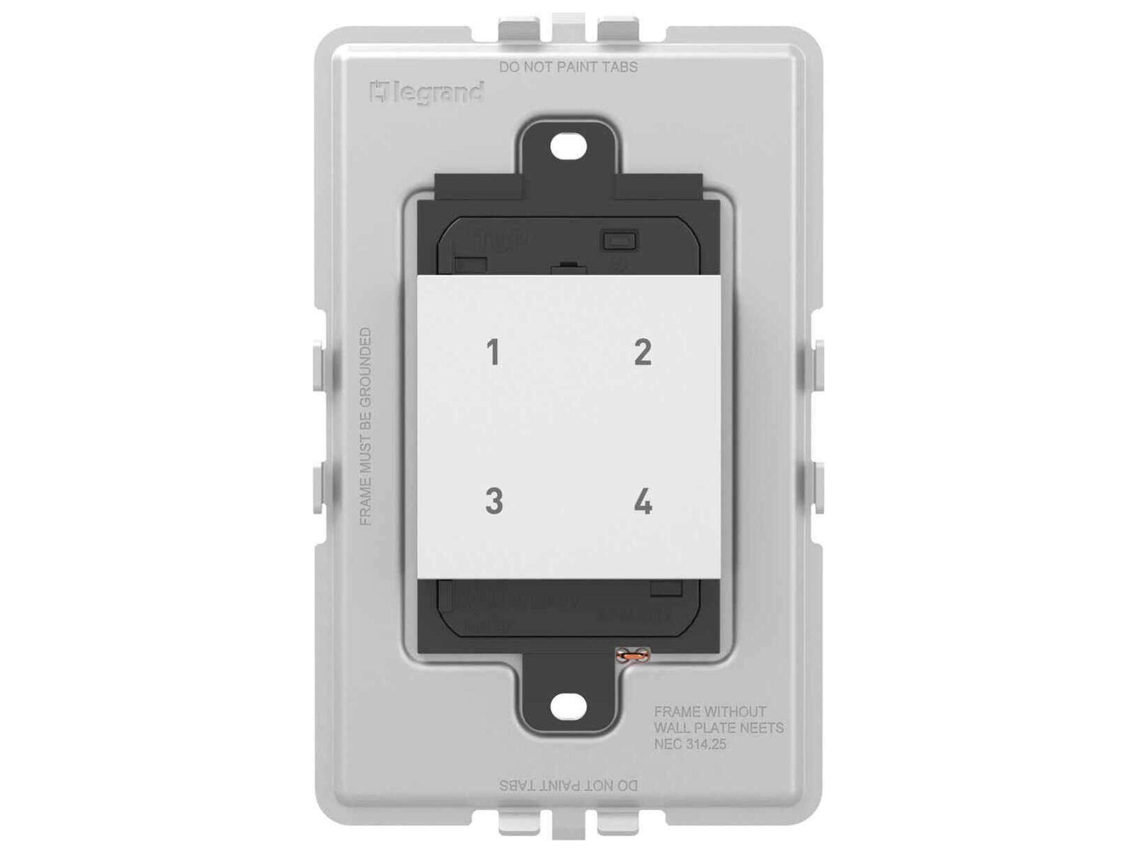 Adorne White Wireless Smart Scene Switch with Netatmo