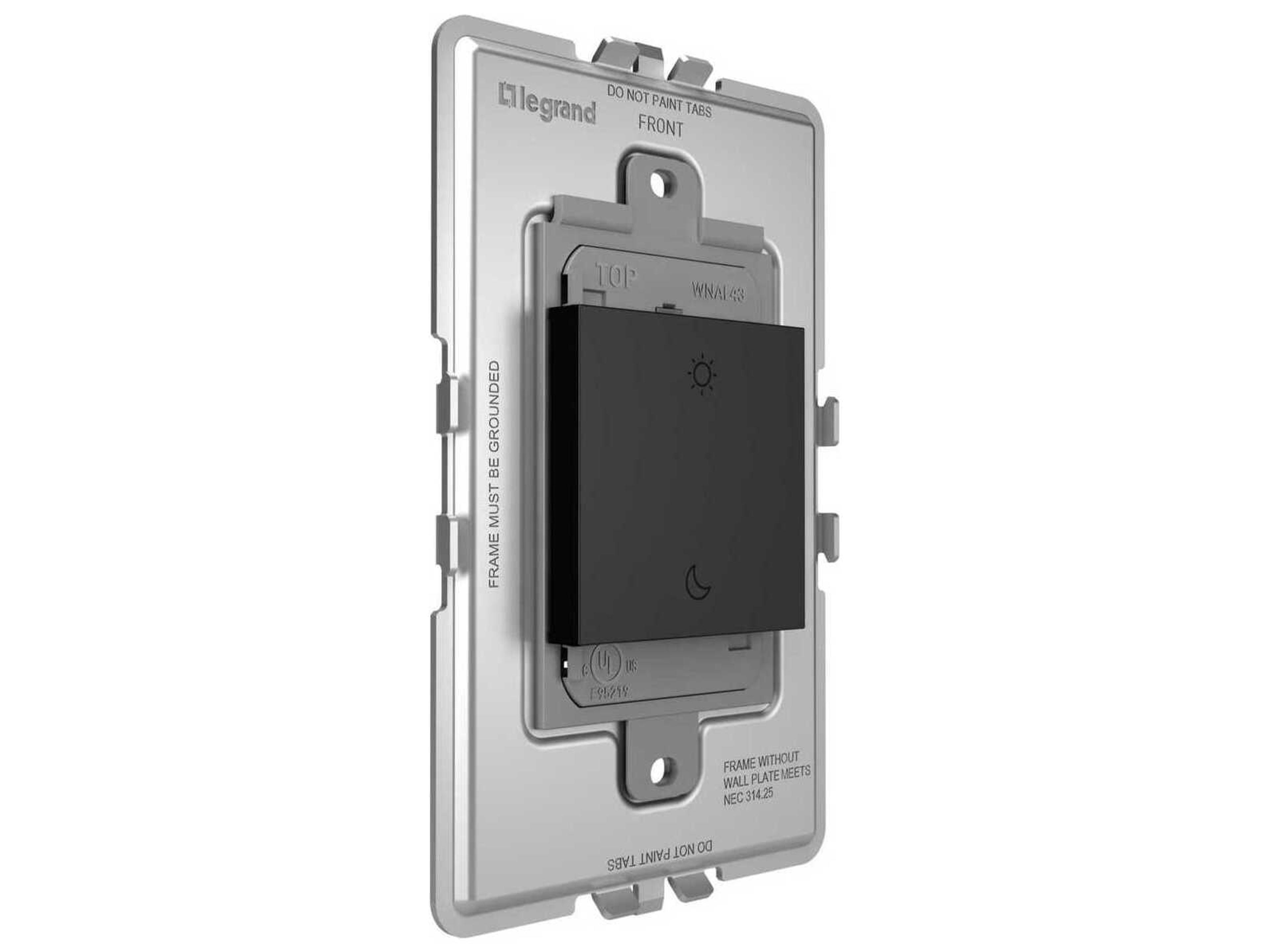 Legrand Adorne Graphite Wake/Sleep Wireless Smart Switch with Netatmo