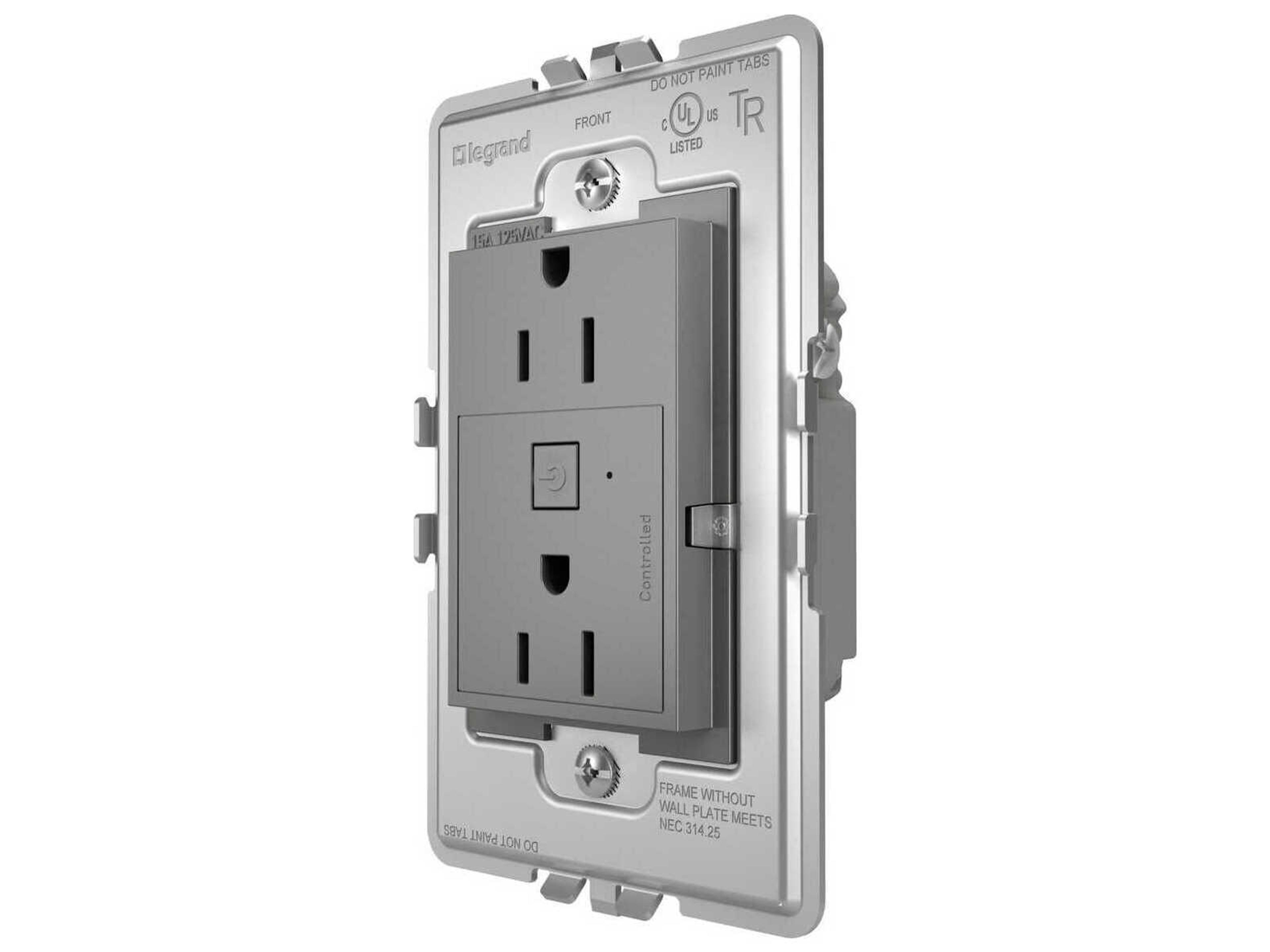 Legrand Adorne Magnesium Smart Outlet with Netatmo Plus-Size