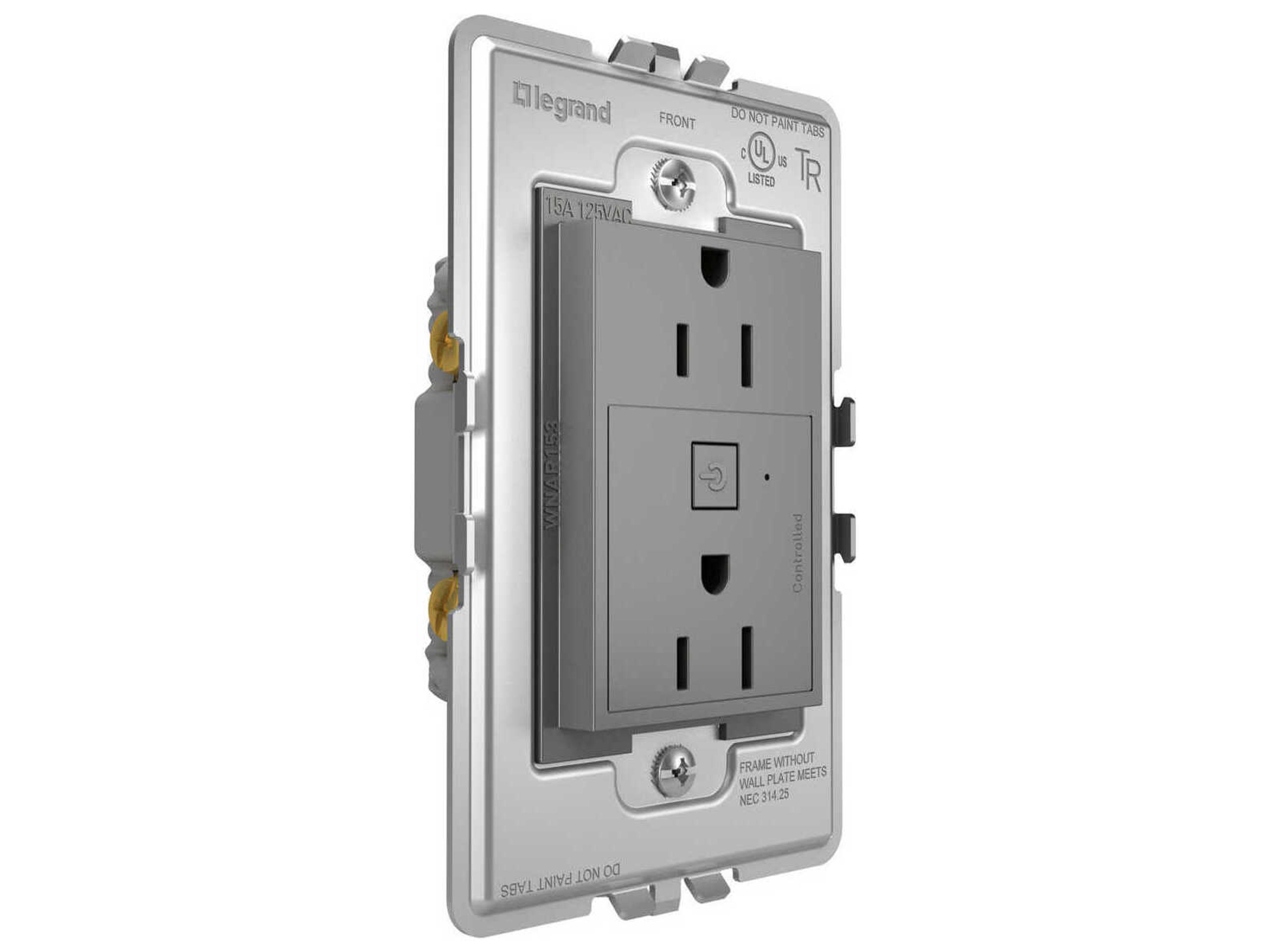 Legrand Adorne Magnesium Smart Outlet with Netatmo Plus-Size