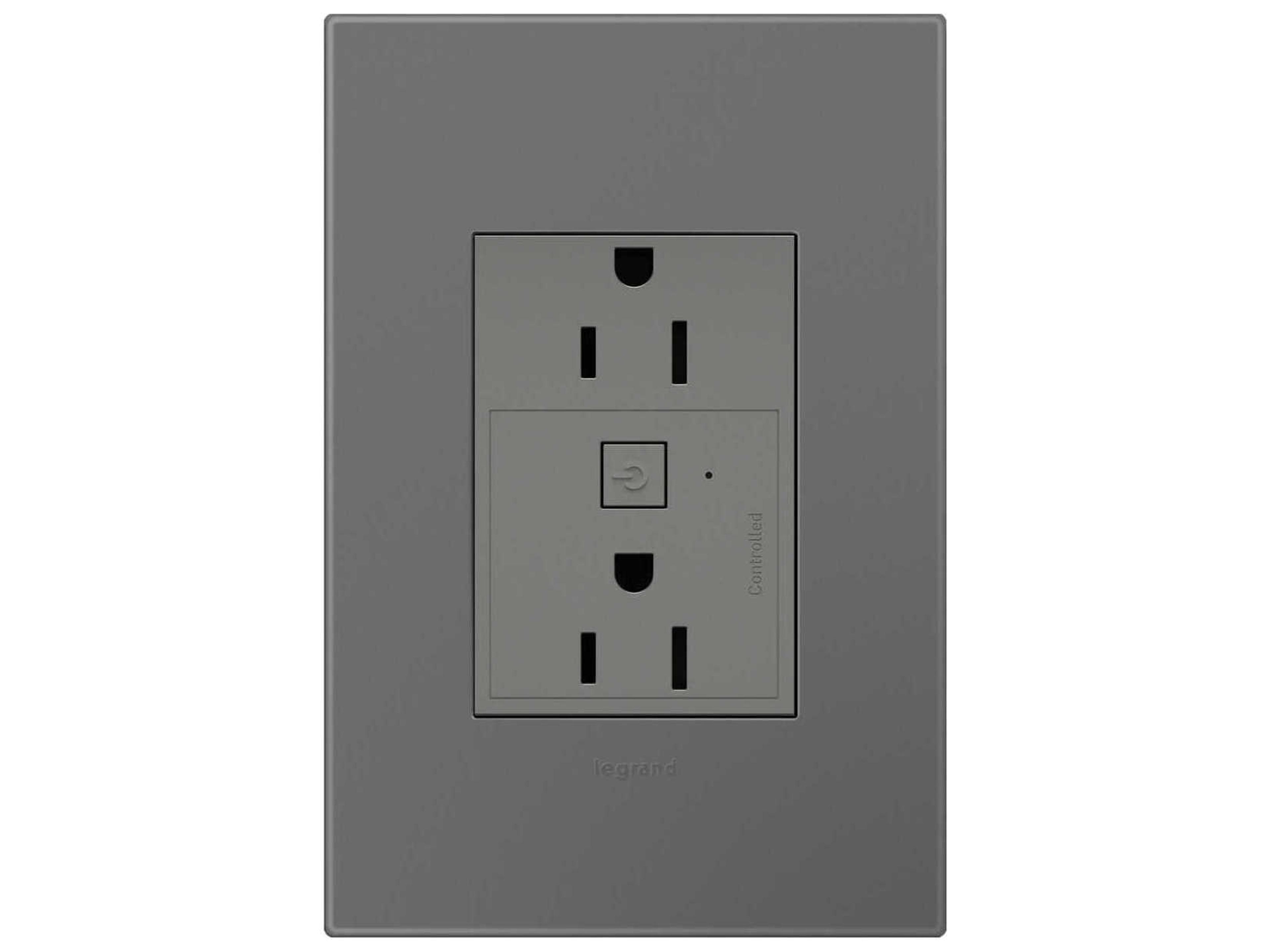 Legrand Adorne Magnesium Smart Outlet with Netatmo Plus-Size