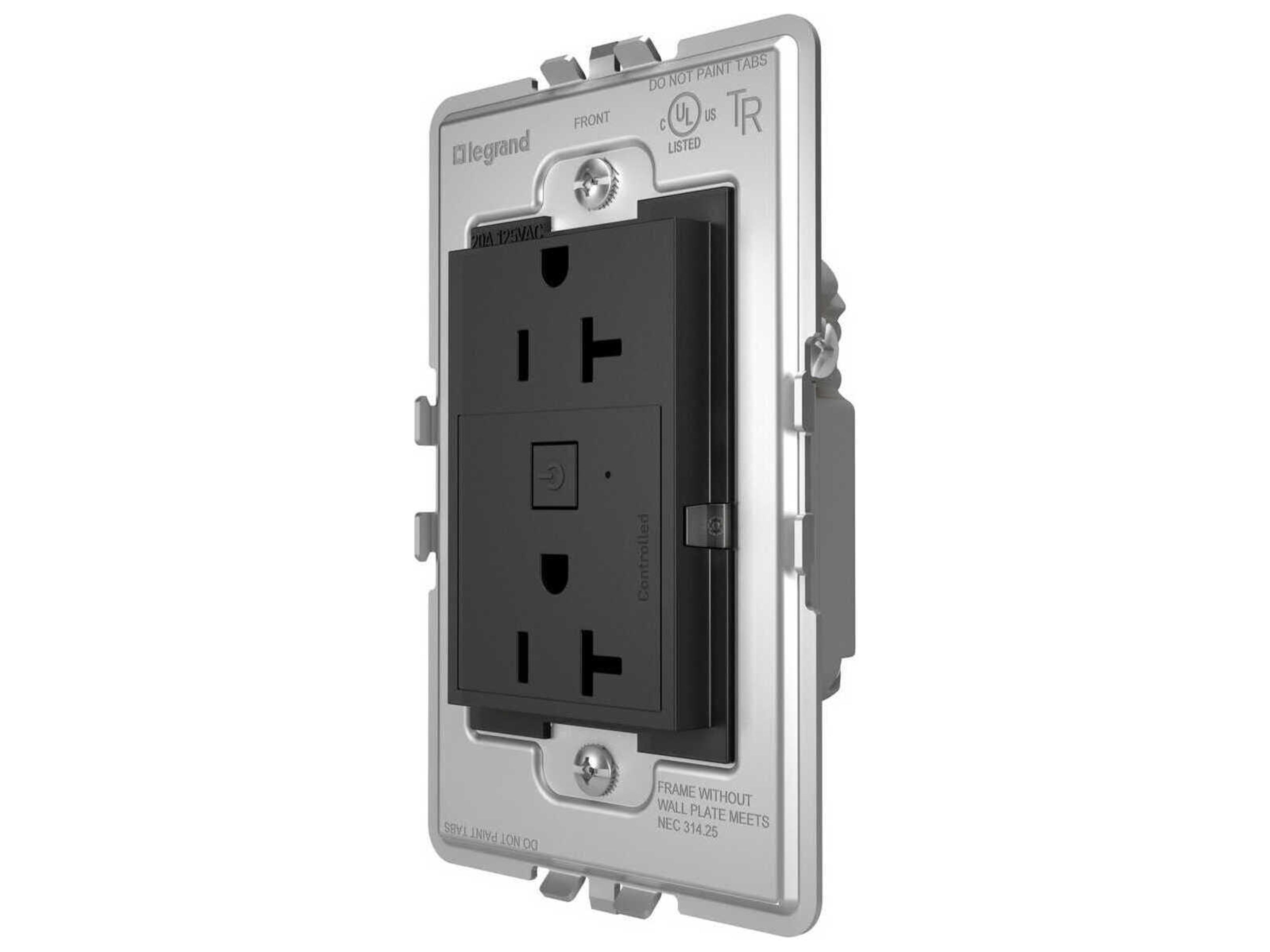 Legrand Adorne Graphite Smart Outlet with Netatmo
