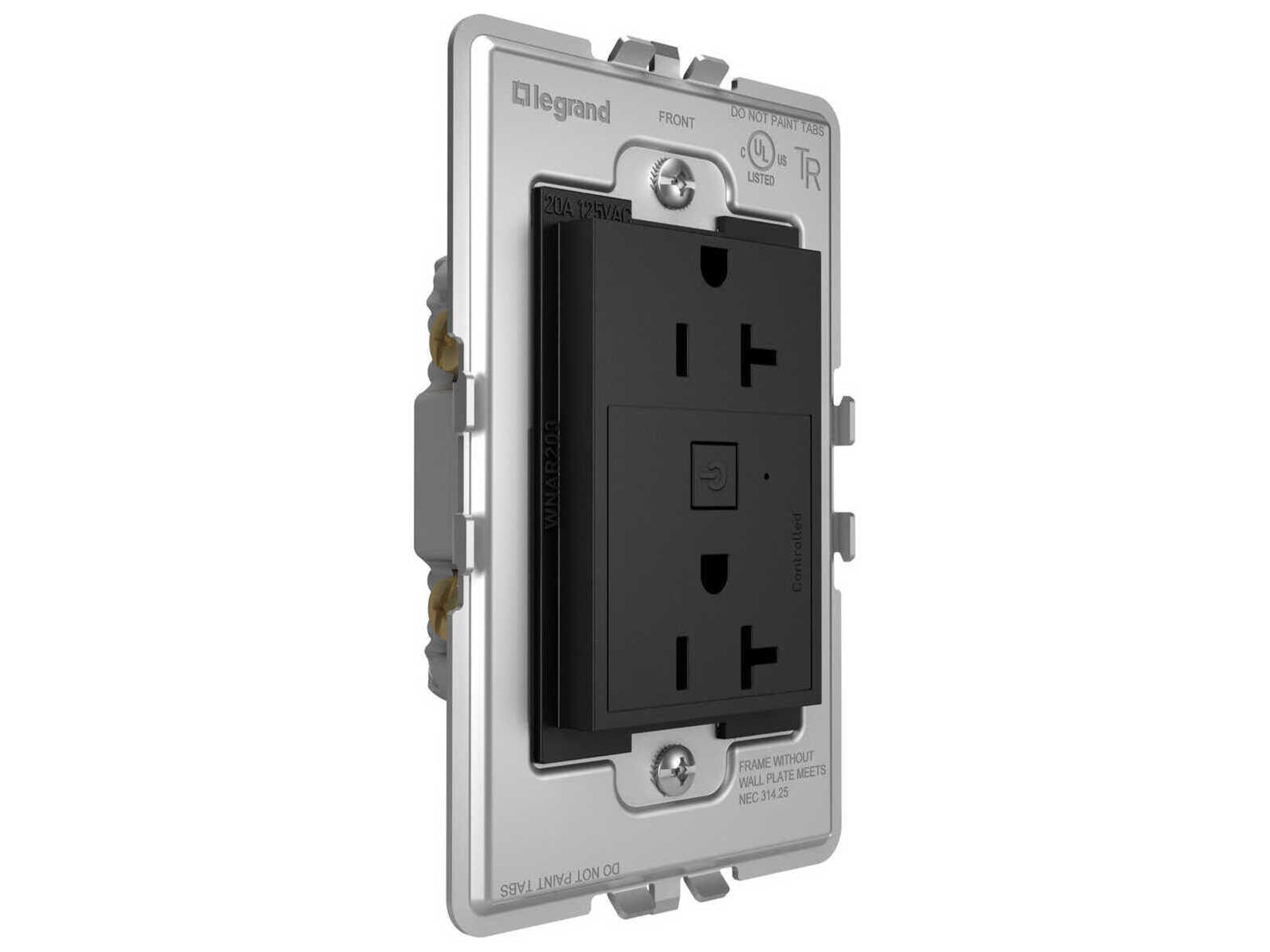 Legrand Adorne Graphite Smart Outlet with Netatmo