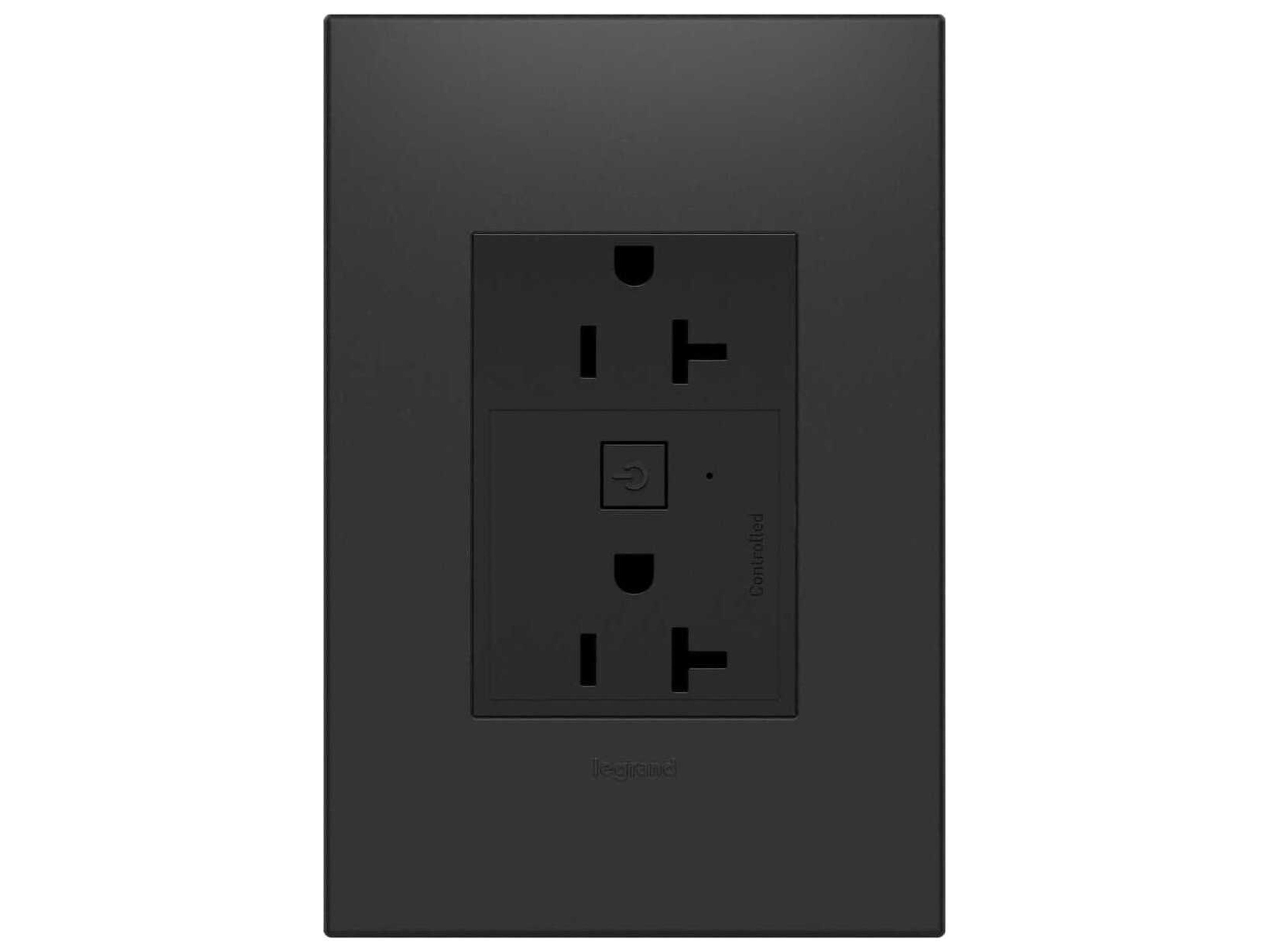 Legrand Adorne Graphite Smart Outlet with Netatmo