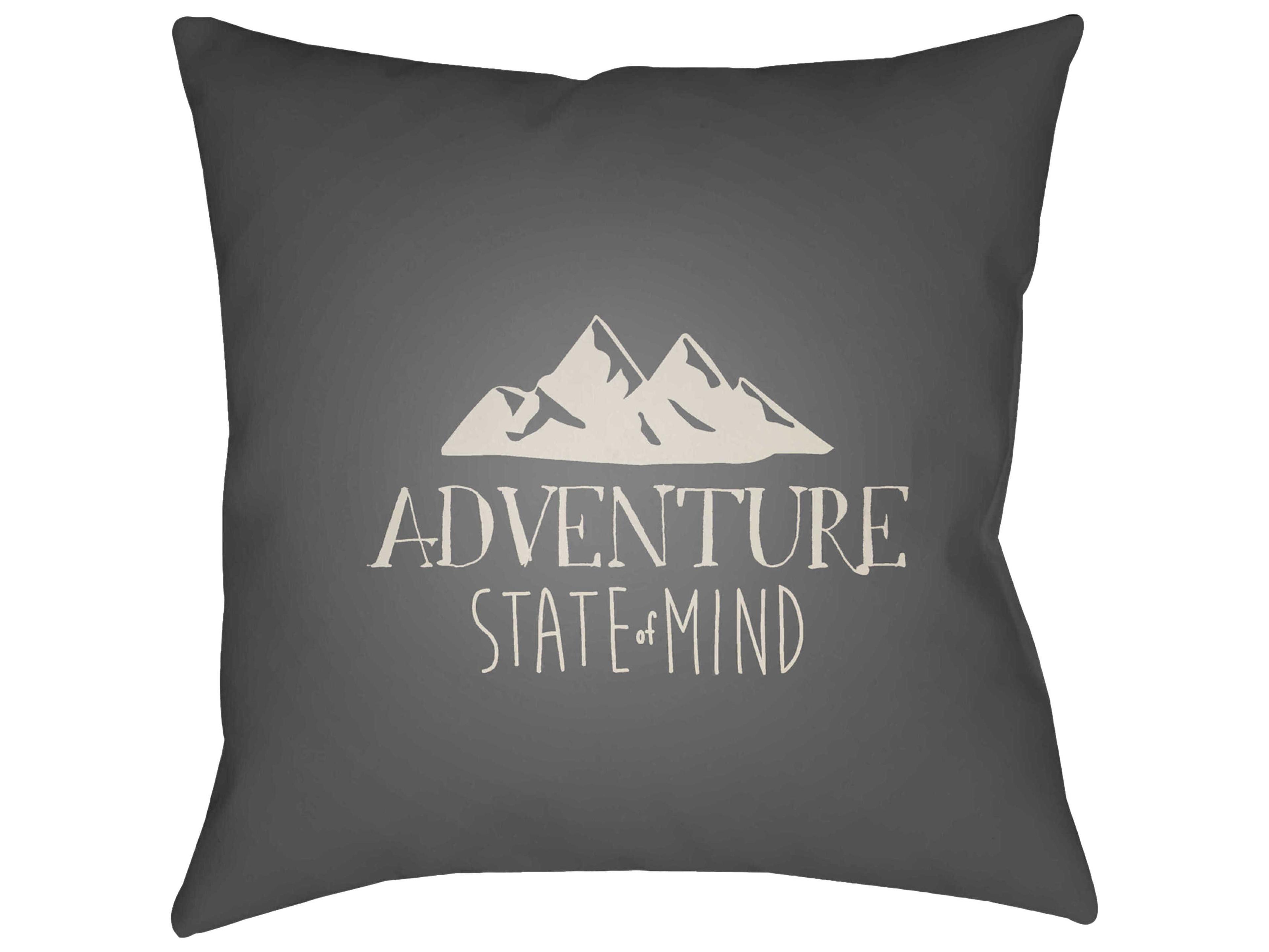 Adventure III Charcoal Pillow