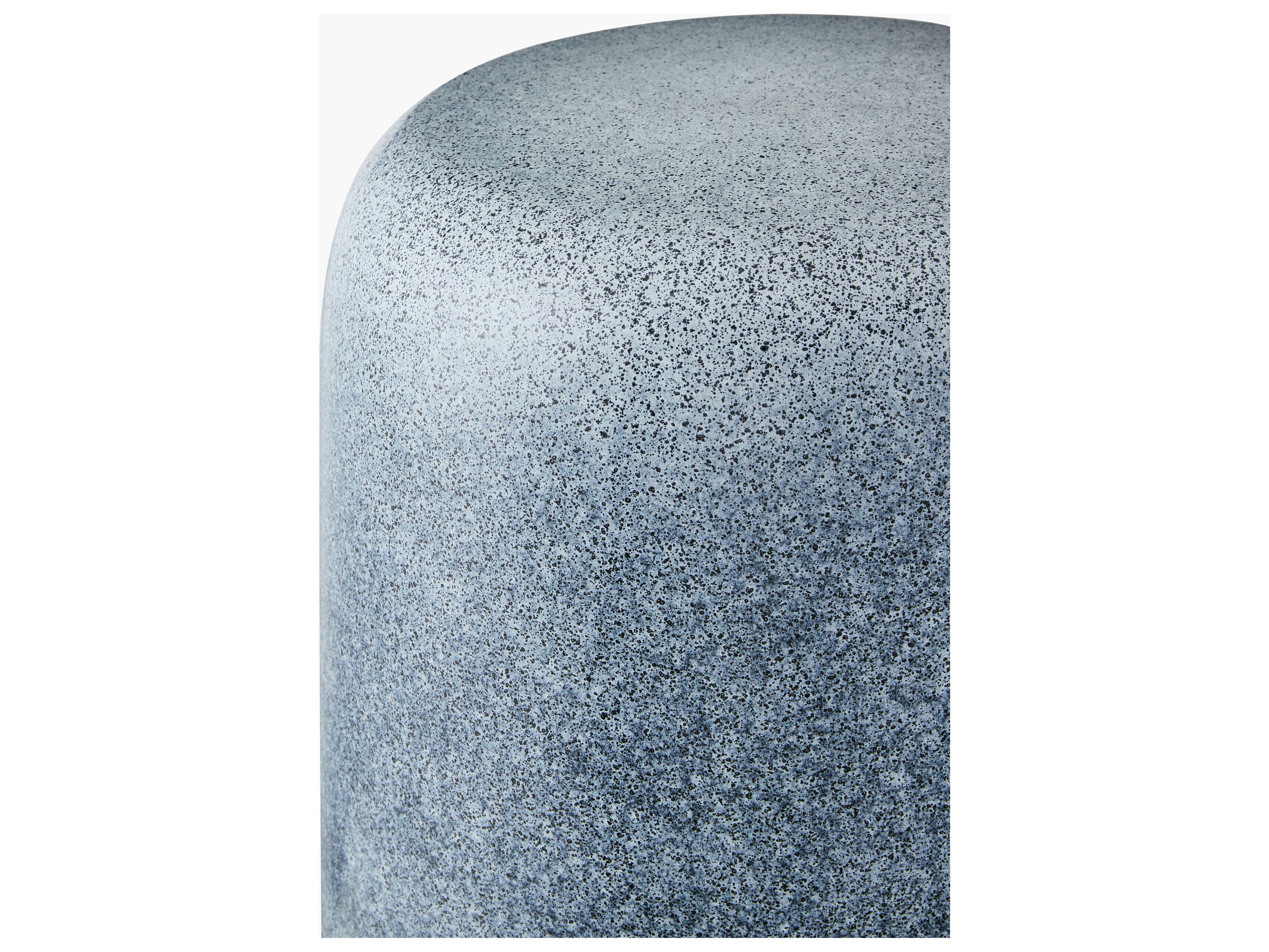 Livabliss by Surya Outdoor Bean Charcoal Ceramic Round End Table