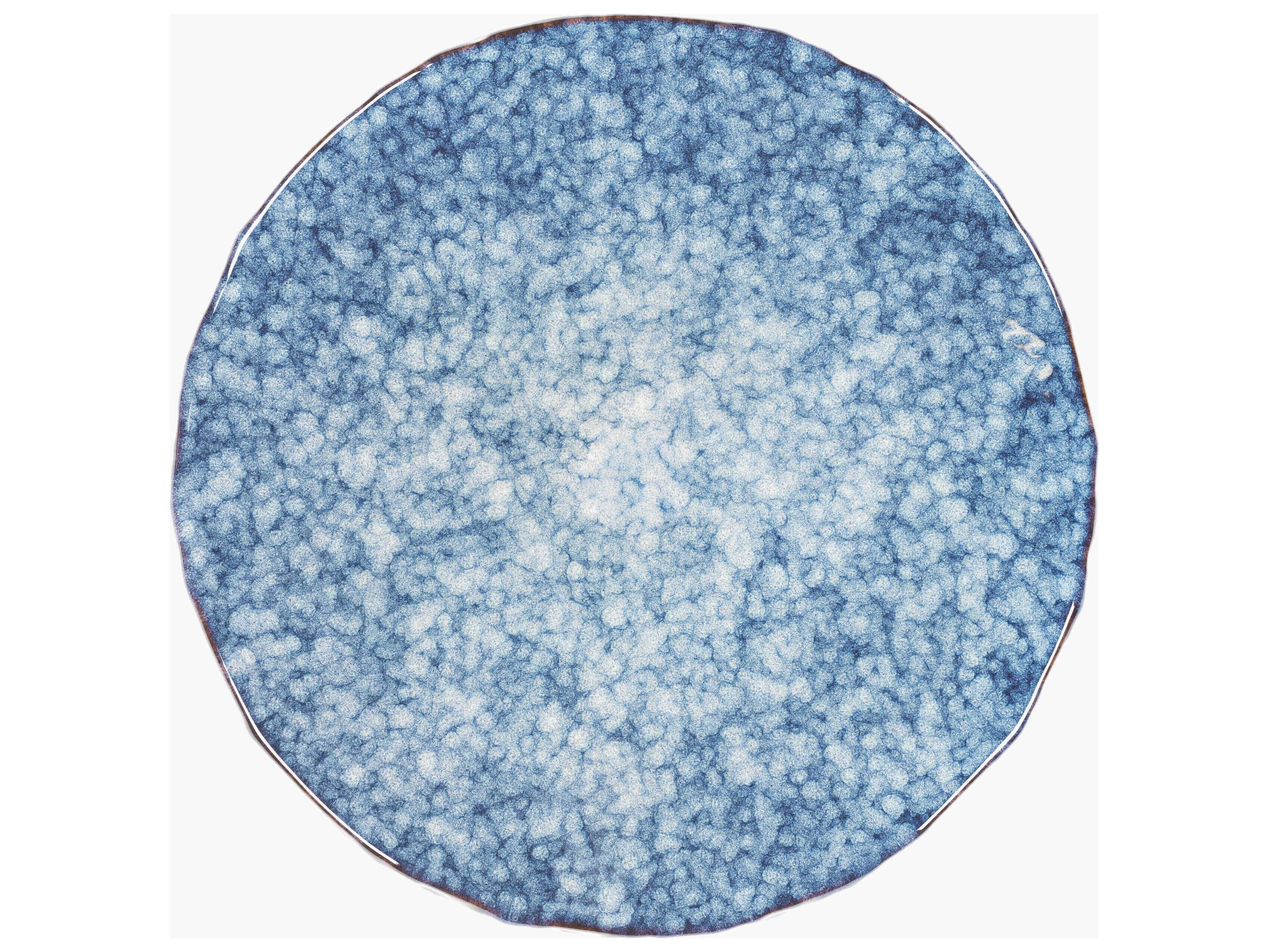 Livabliss by Surya Outdoor Bishop Blue Ceramic Round End Table