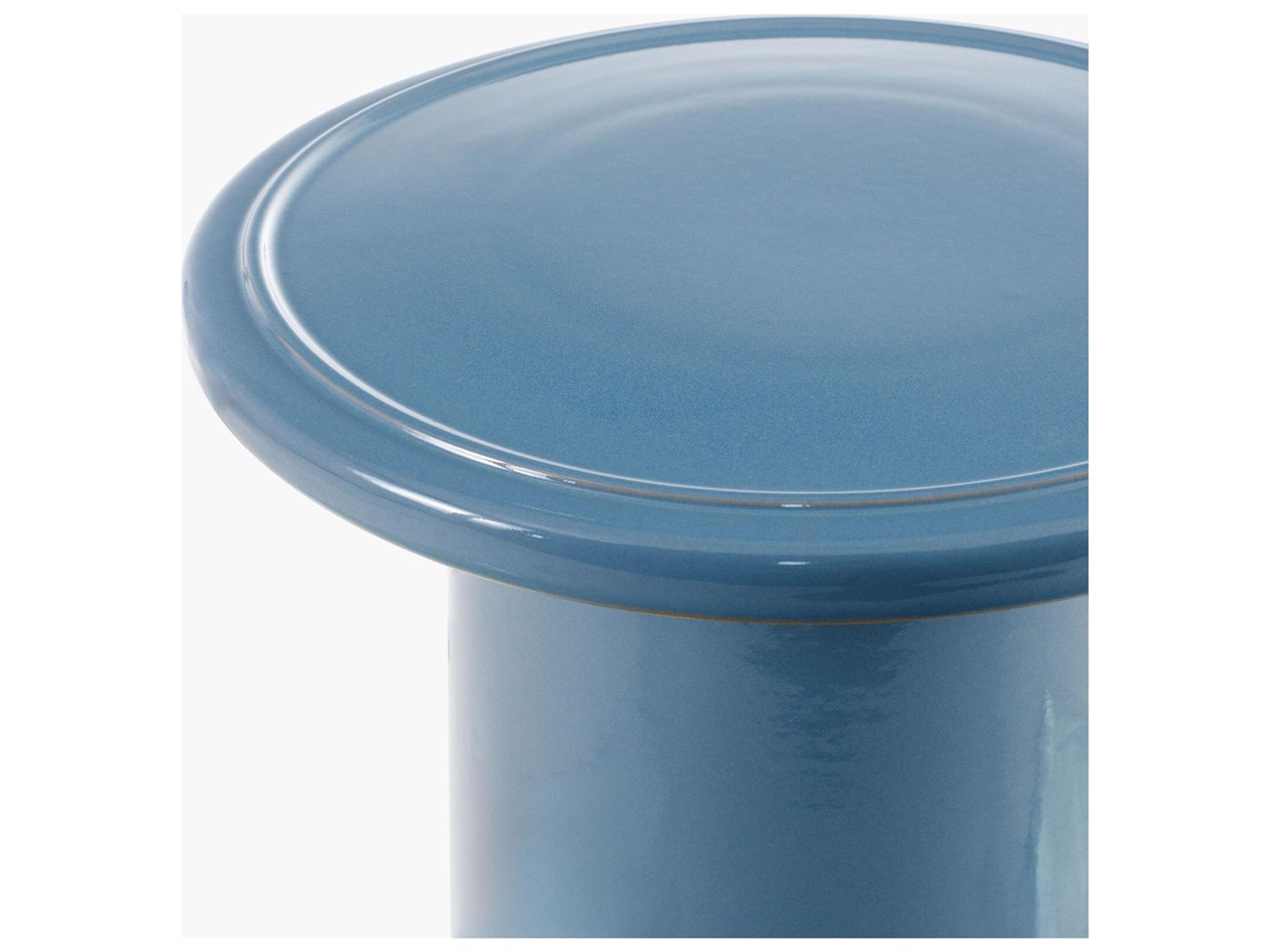 Livabliss by Surya Outdoor Falkland Road Medium Gray Ceramic Round End Table