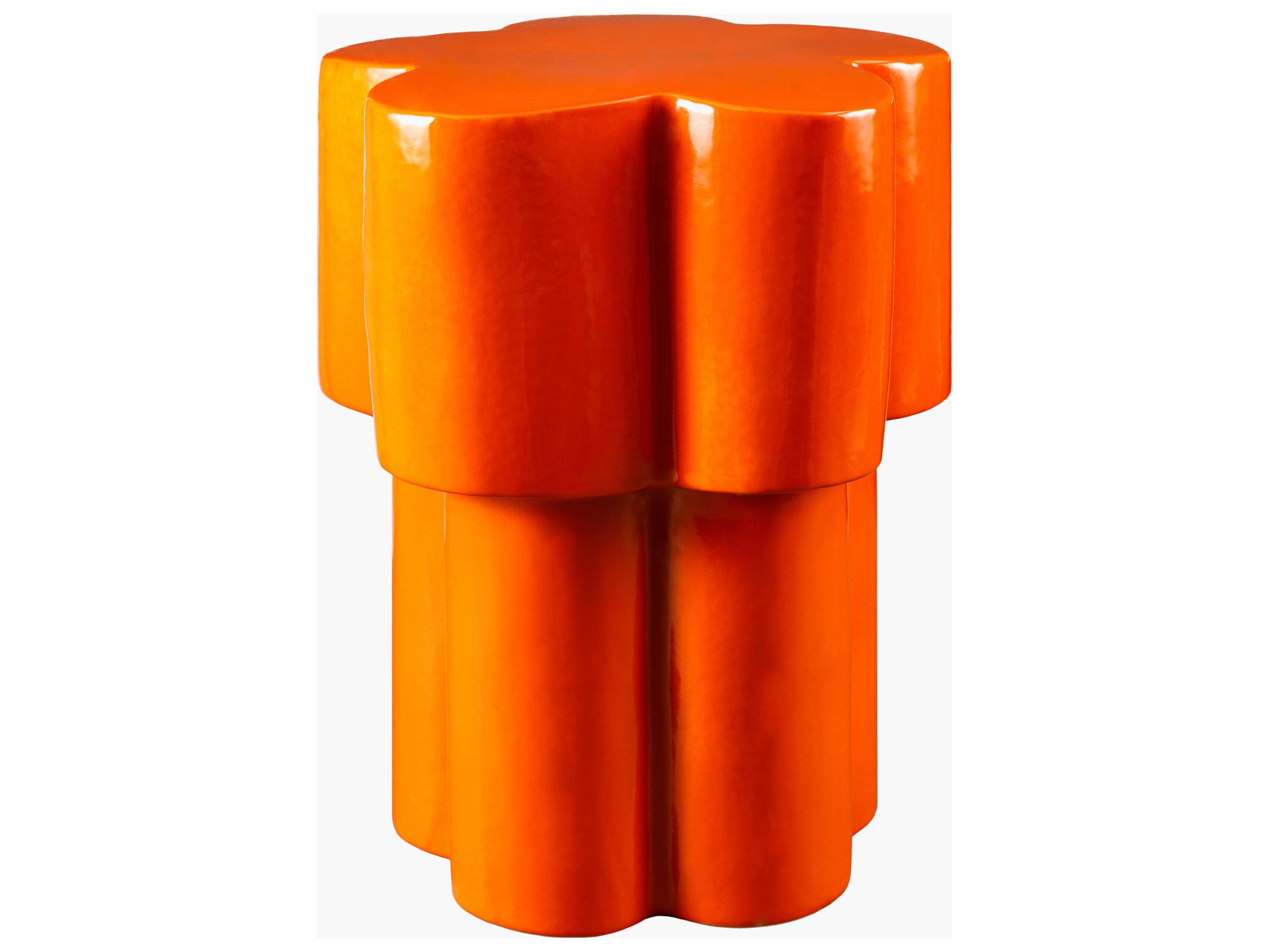 Livabliss by Surya Outdoor Falkland Road Burnt Orange Ceramic End Table