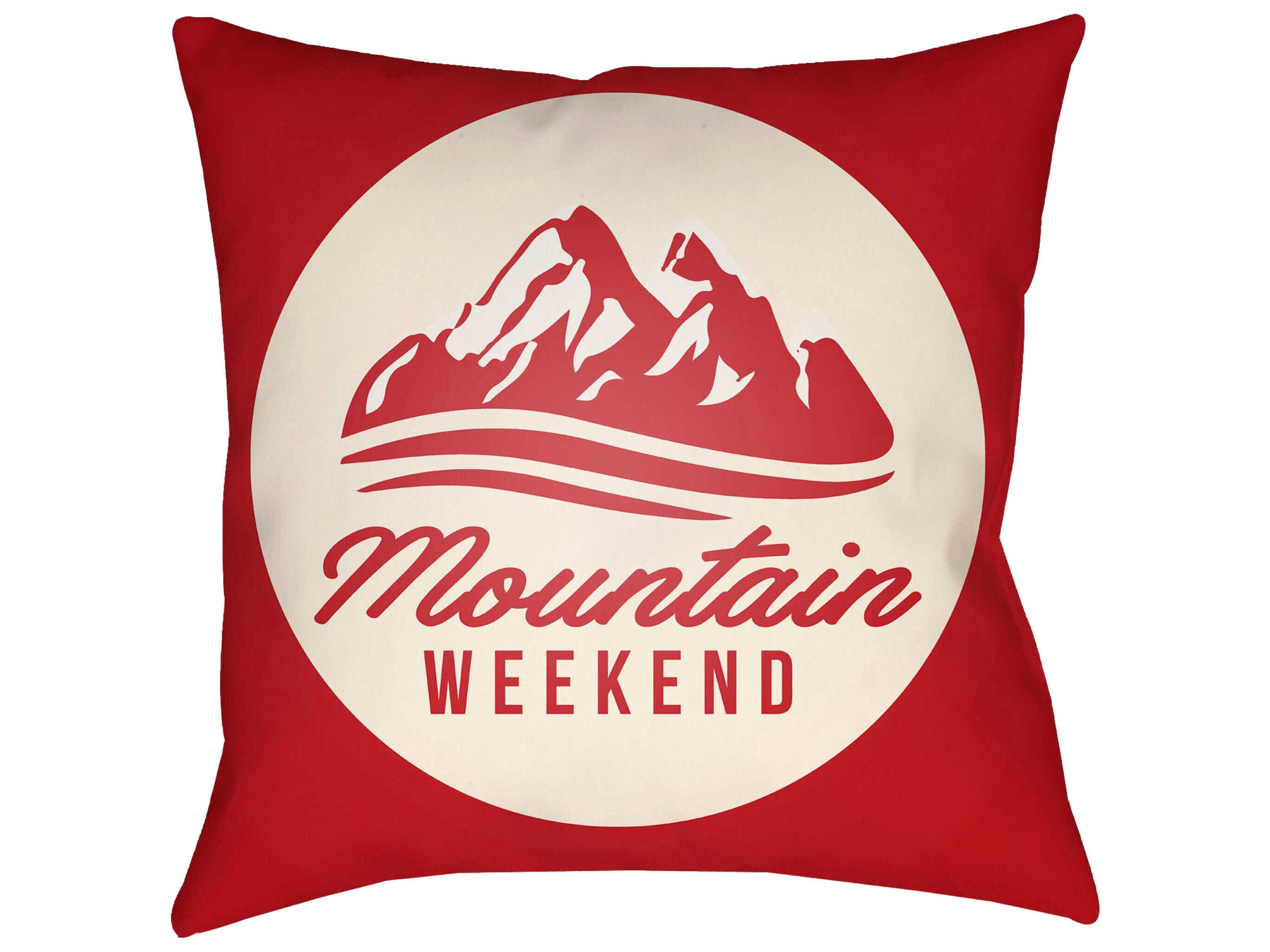 Livabliss by Surya Outdoor Lodge Cabin Crimson Pillow