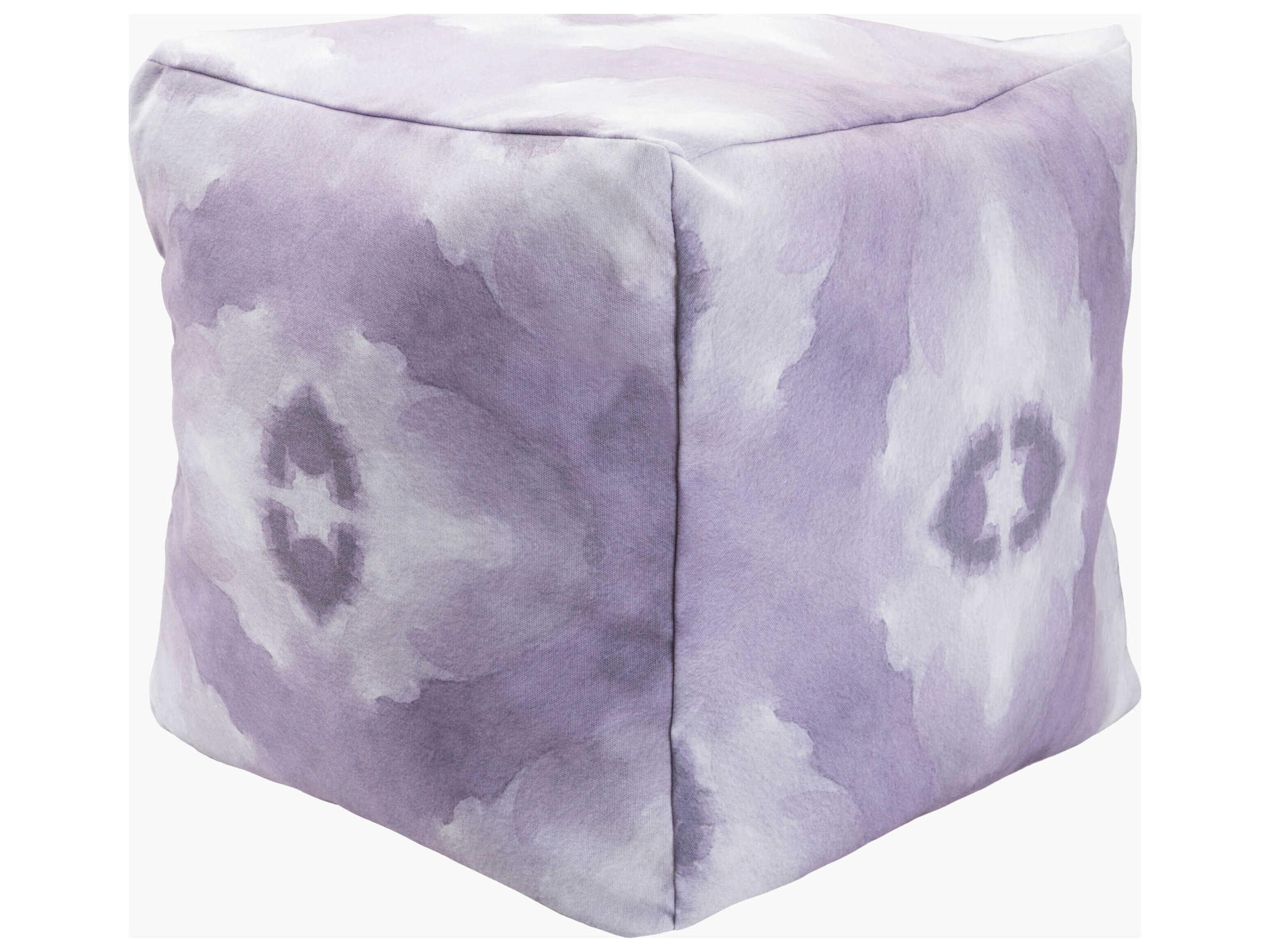 Agua Lavender Fabric Cushion Pouf
