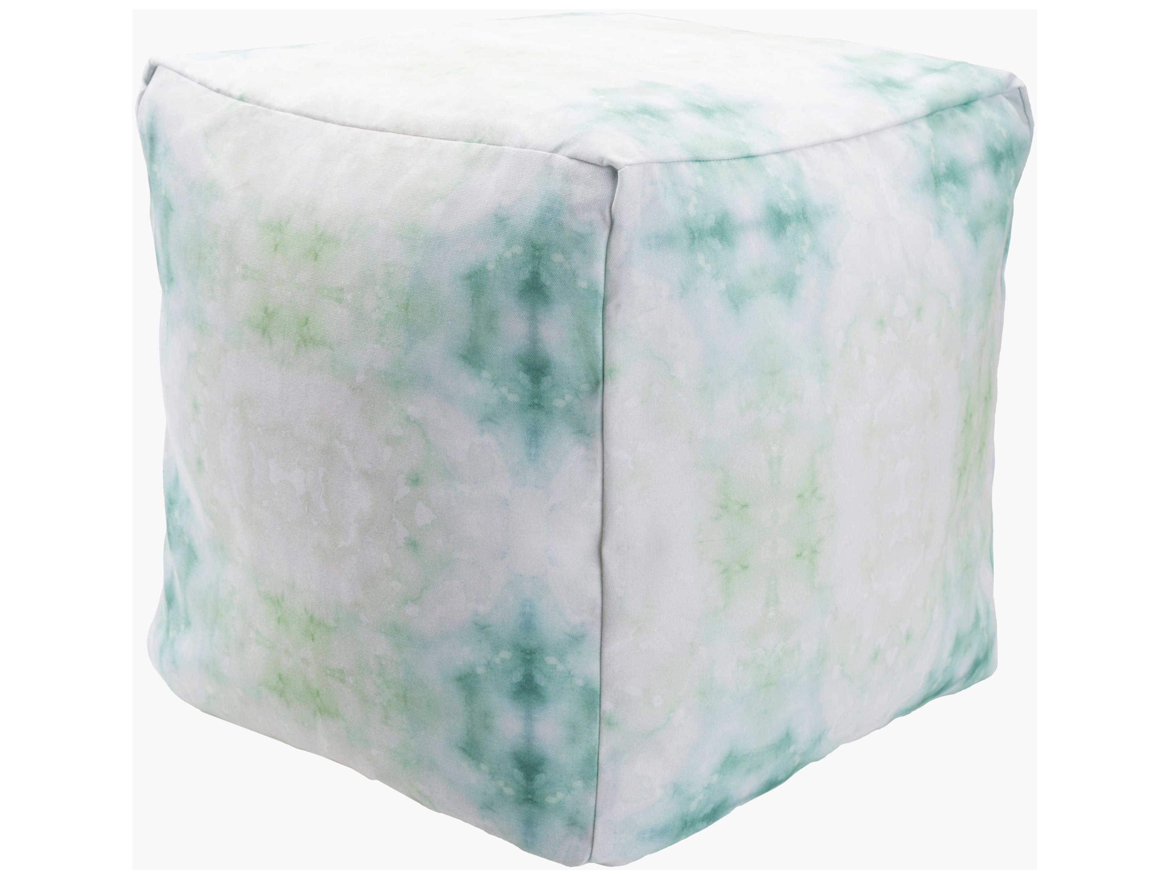 Agua Mint Green Fabric Cushion Pouf