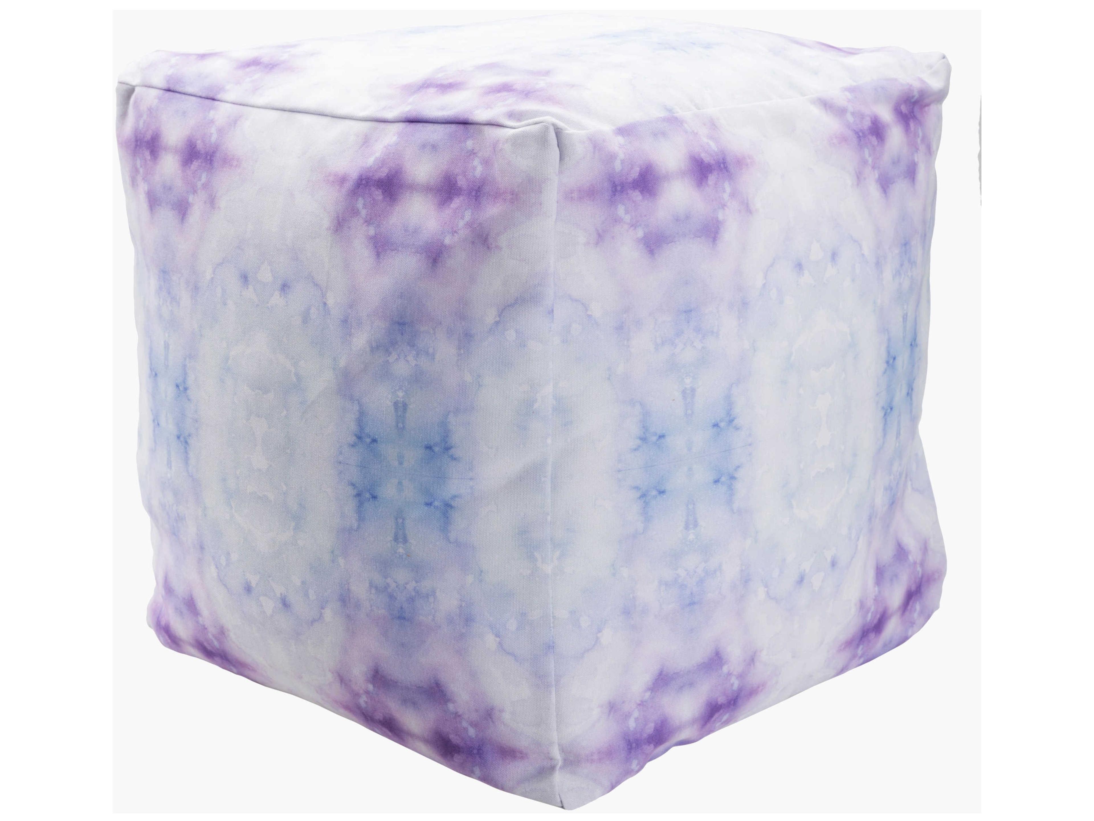 Agua Lavender Fabric Cushion Pouf
