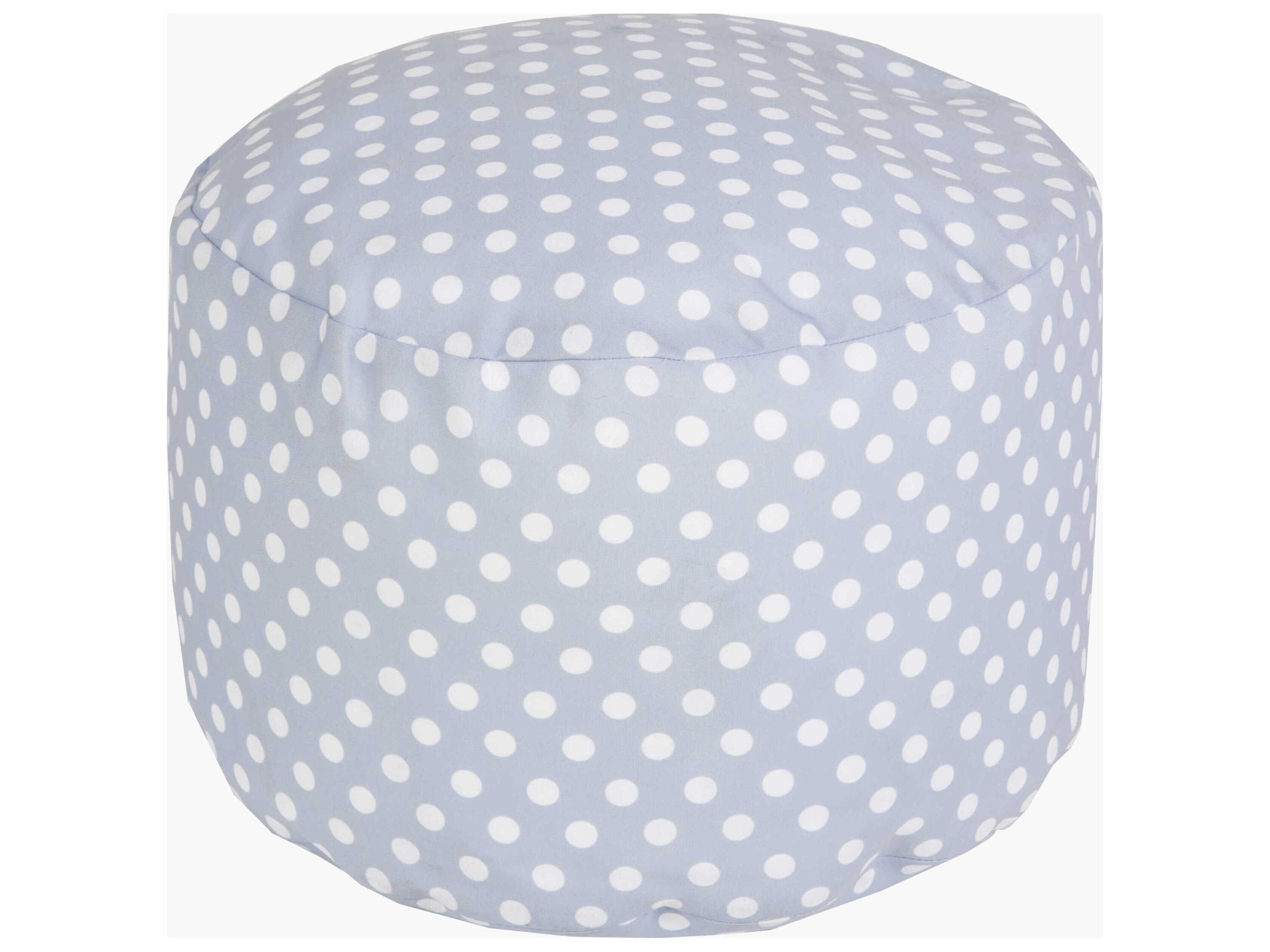 Rain Medium Gray Fabric Cushion Pouf
